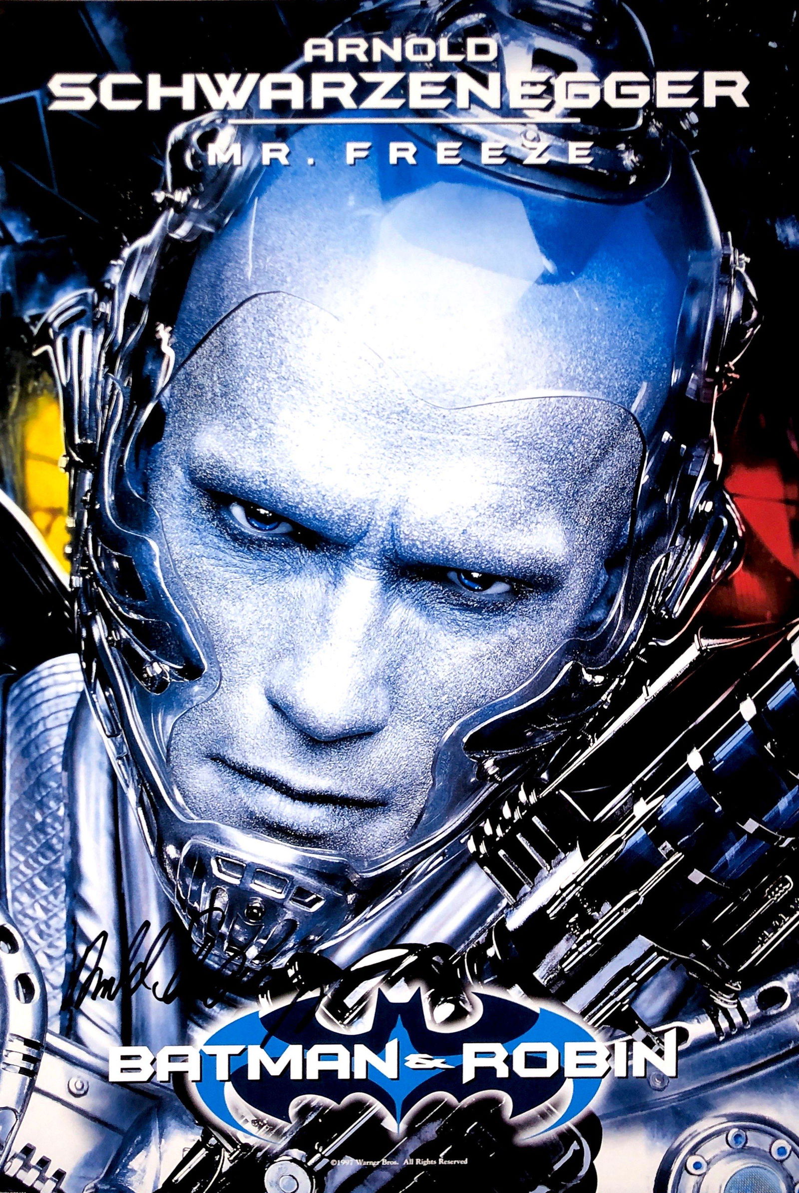 Autograph Signed Batman Robin Arnold Schwarzenegger (1 of 1)