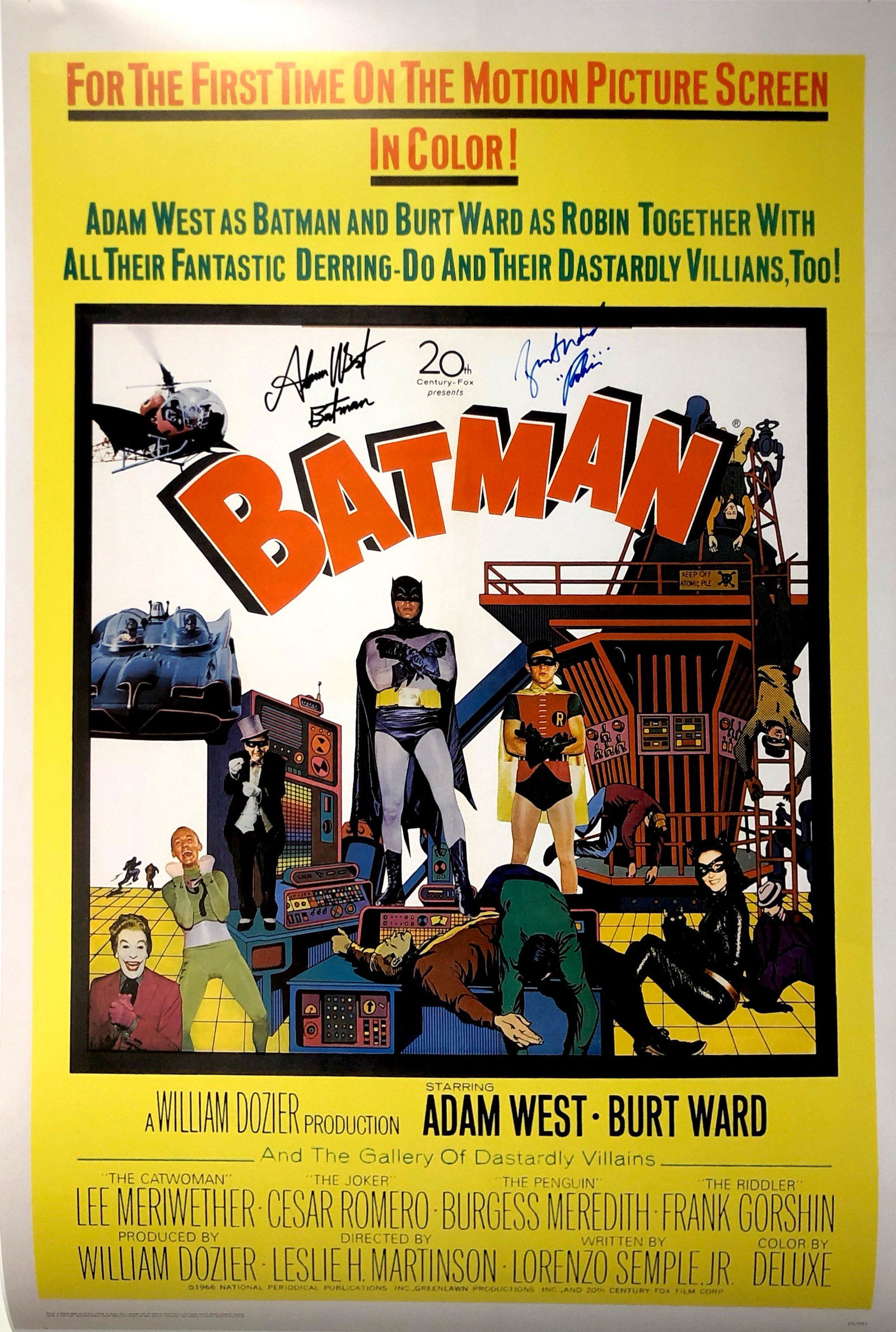 Autograph Signed Batman Adam West Poster (1 of 1)