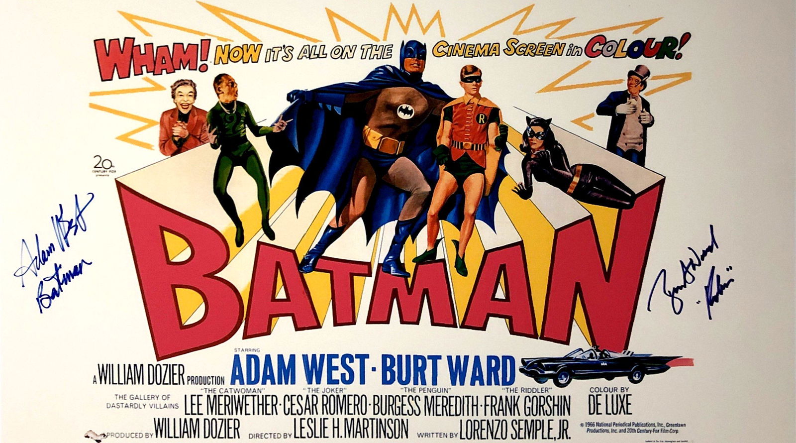 Autograph Signed Batman Adam West Poster (1 of 1)