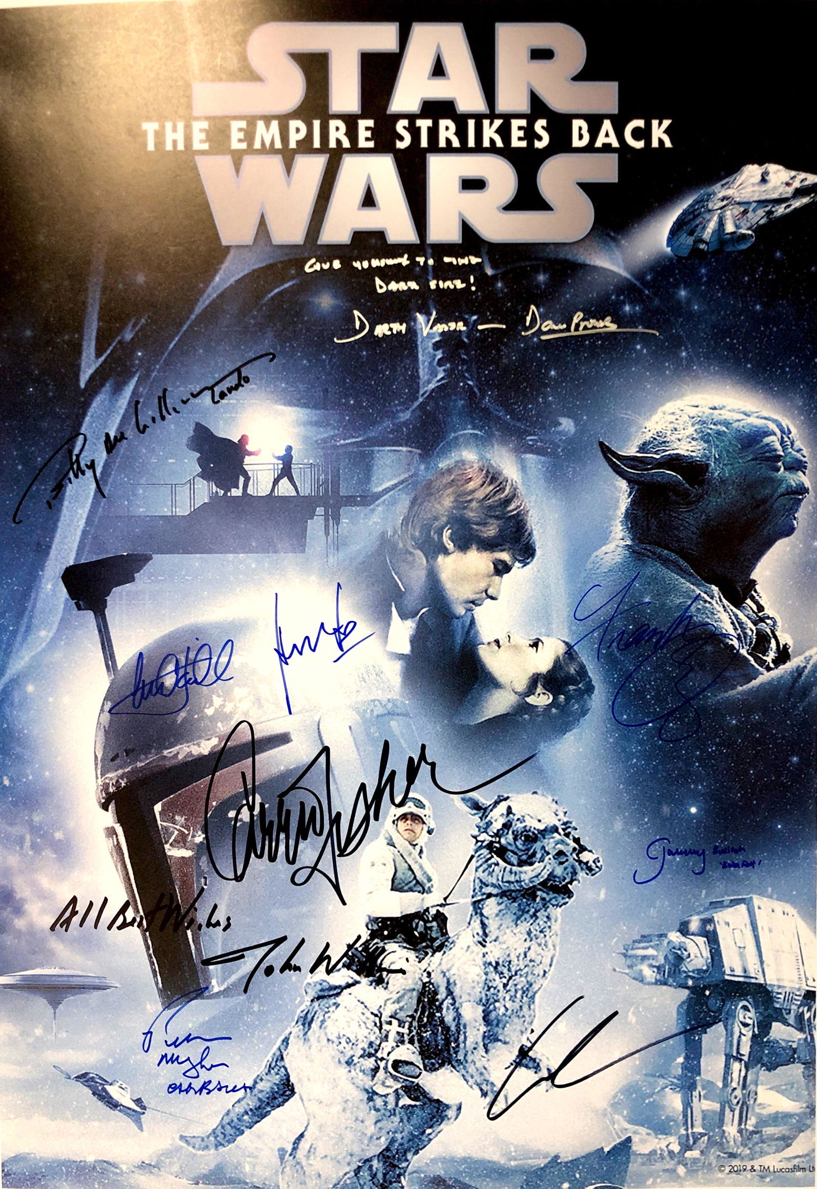 Autograph Signed Star Wars Force Awaken Poster (1 of 1)