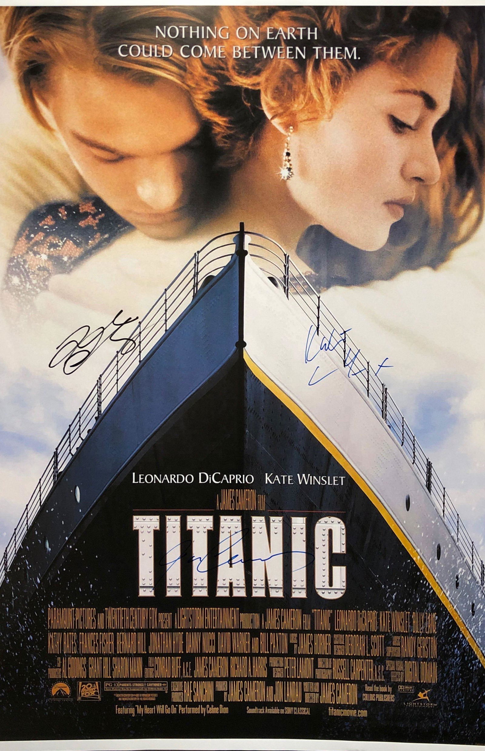 Signed Titanic Poster Leonardo DeCaprio Kate Winslet (1 of 1)