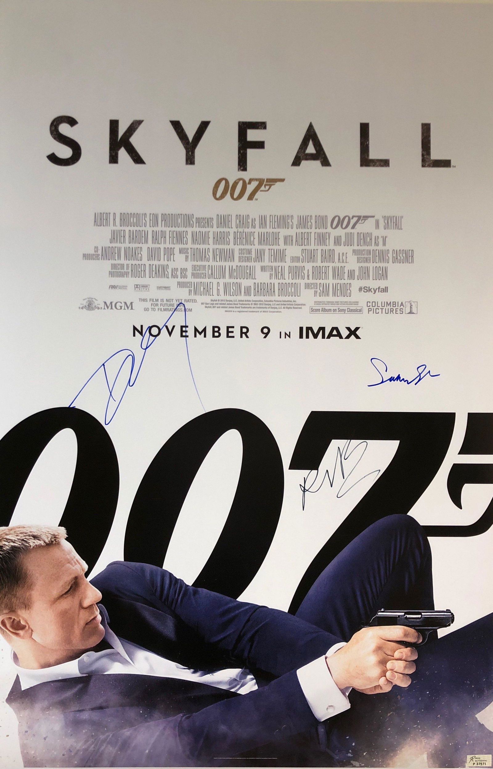 James Bond 007 Skyfall Signed Poster (1 of 1)