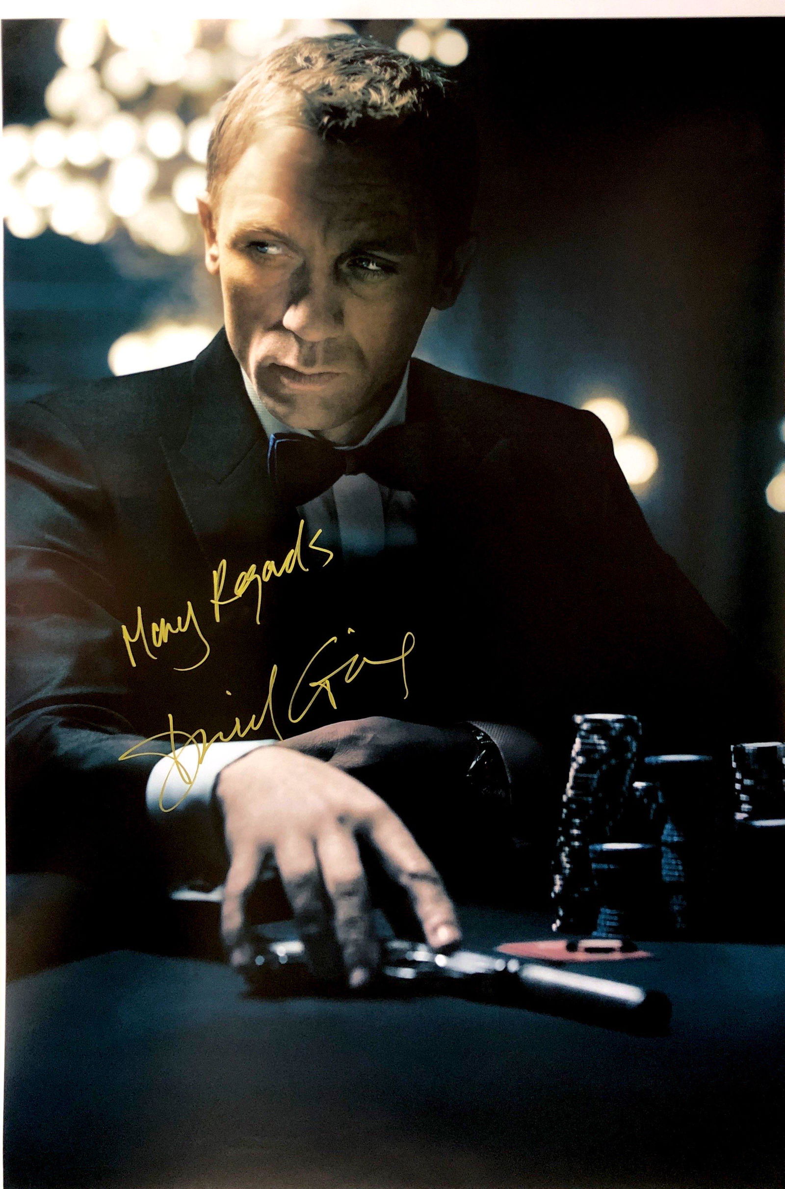 Daniel Craig Autograph Signed James Bond 007 Casino (1 of 1)