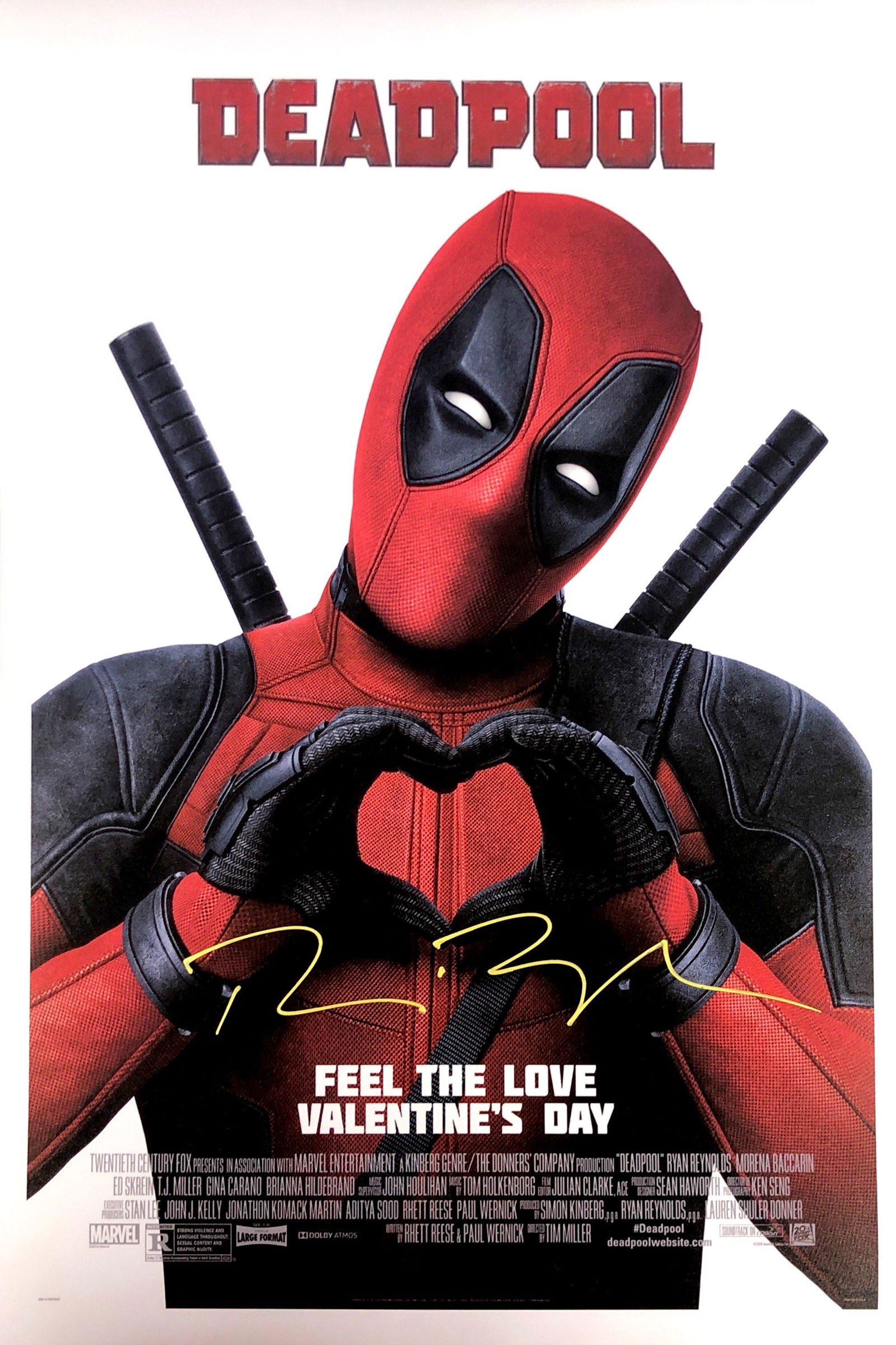 Ryan Reynolds Autograph Signed Deadpool Poster (1 of 1)