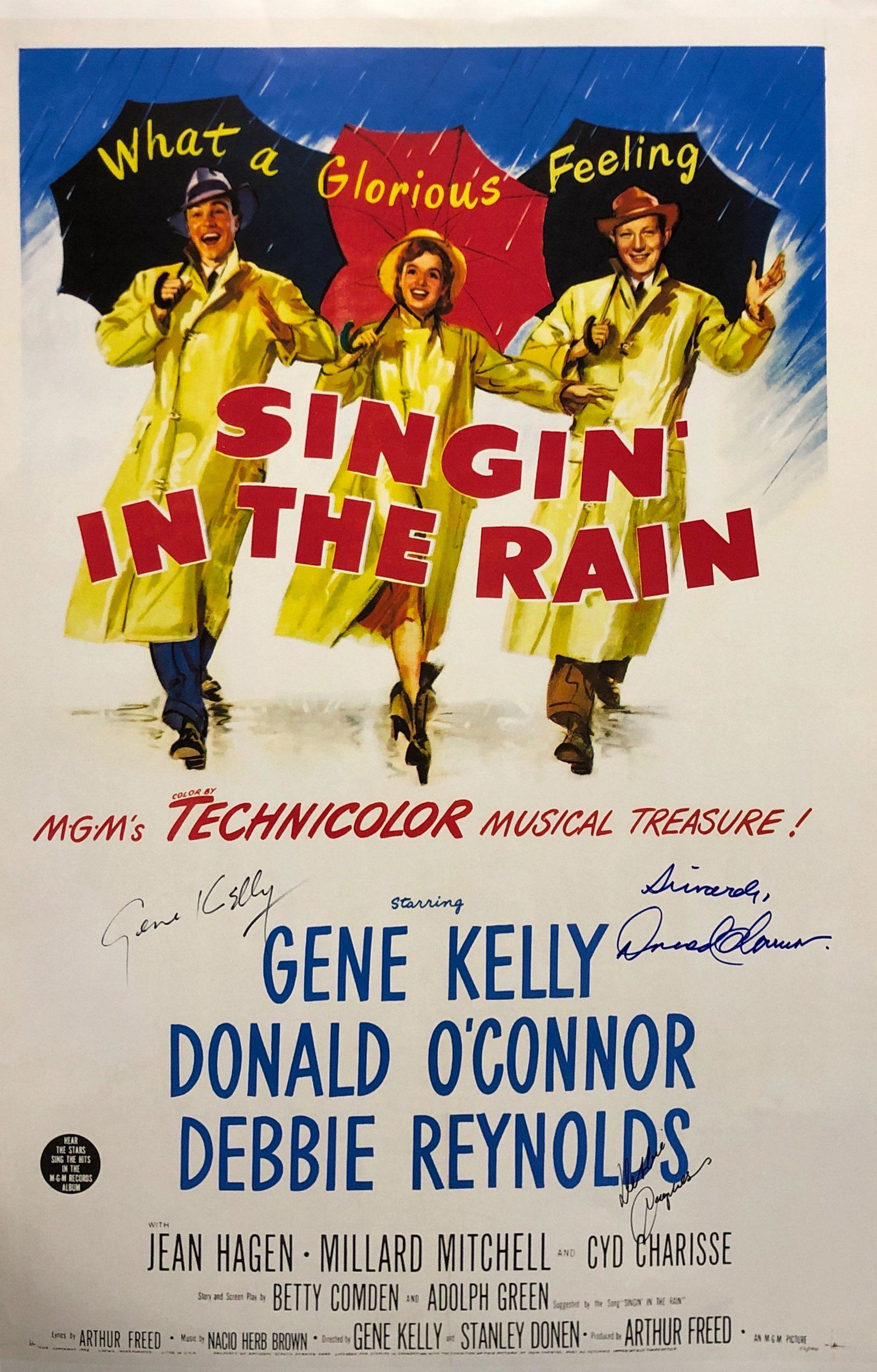 Singing in the Rain Poster Gene Kelly Autographed (1 of 1)