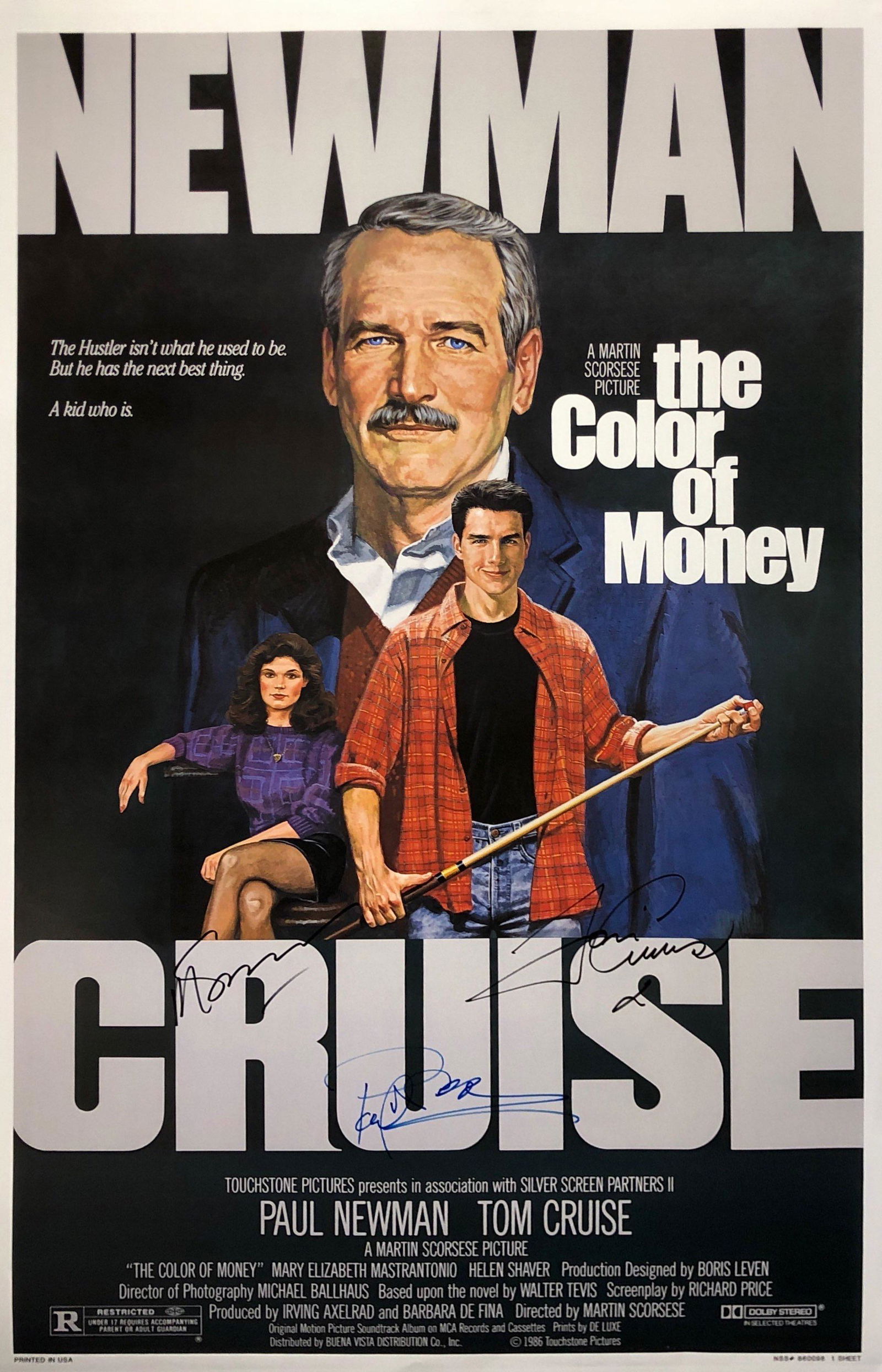 Colour of Money Poster Martin Scorsese Autographed (1 of 1)
