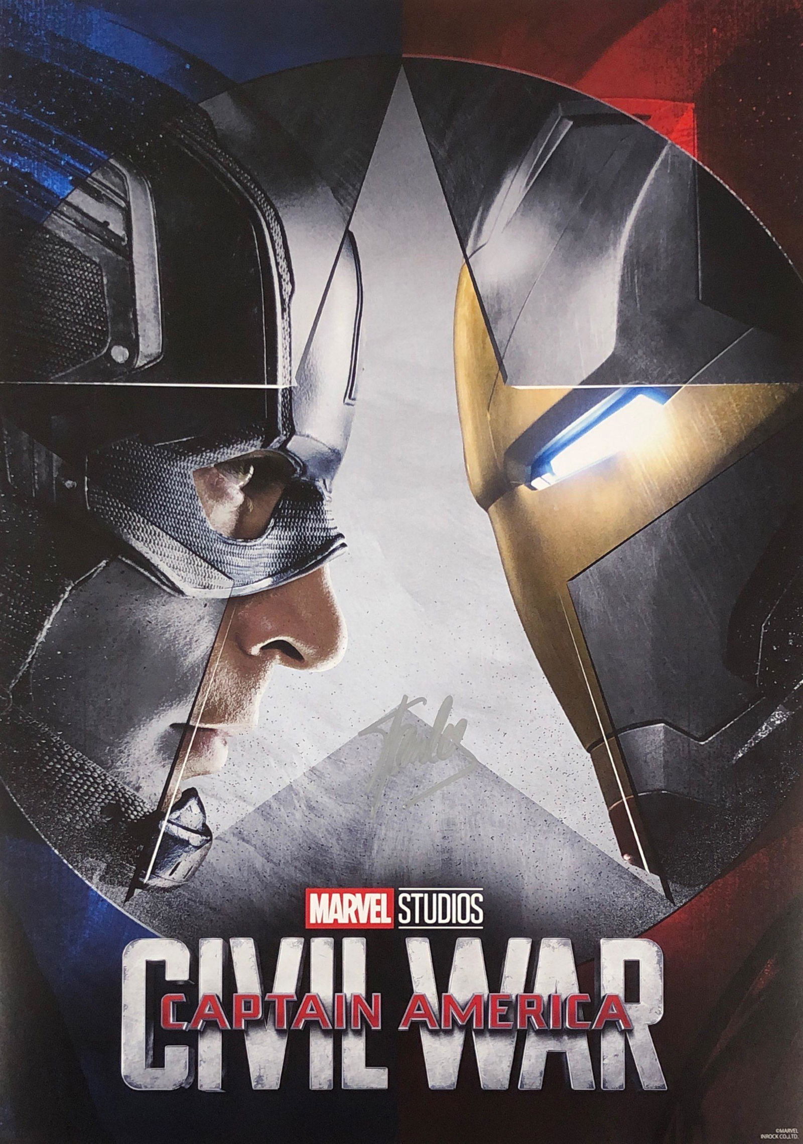 Marvel Civil War Mini Poster Stan Lee Autographed (1 of 1)