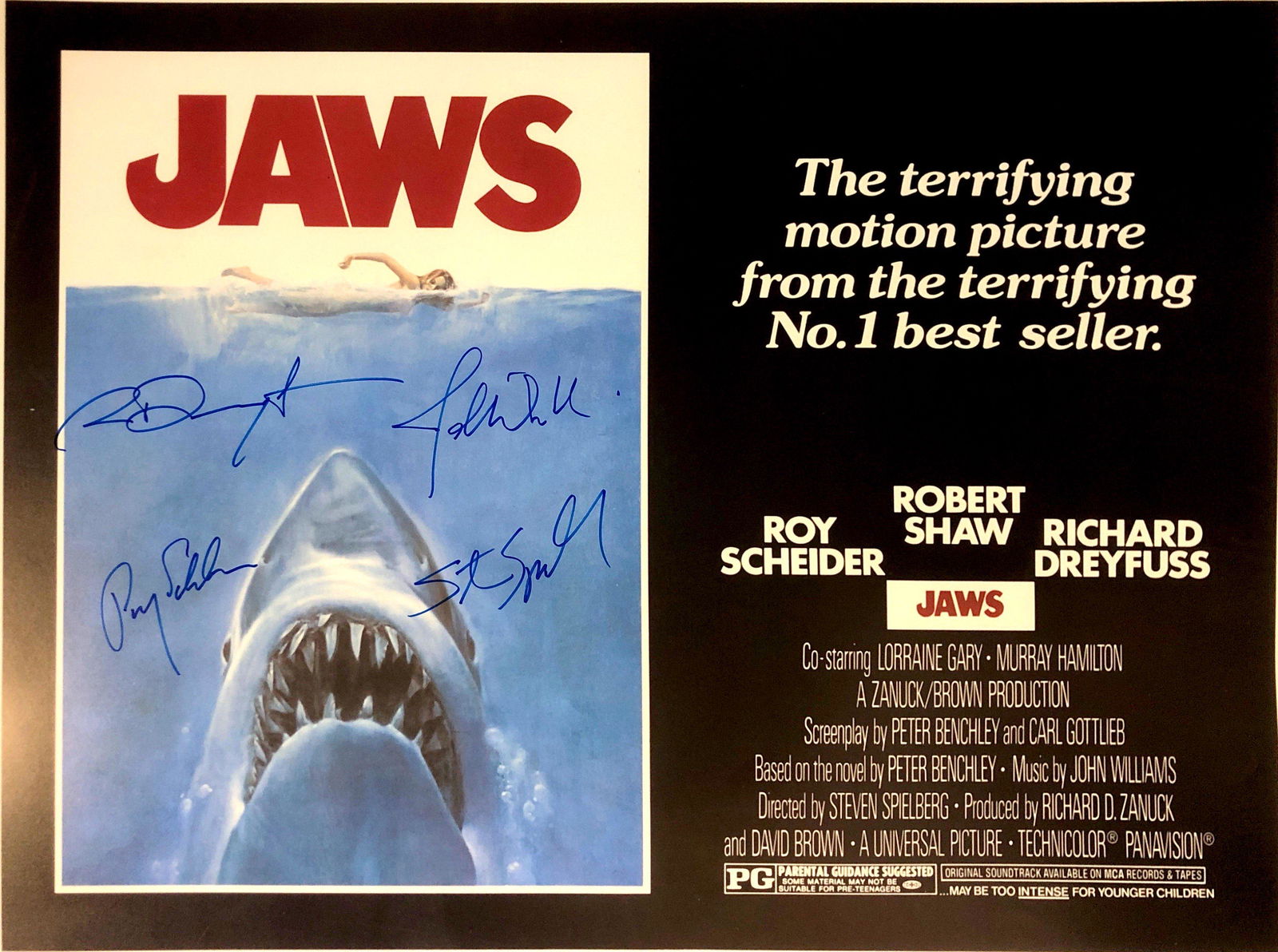 Autograph Signed Jaws Poster (1 of 1)