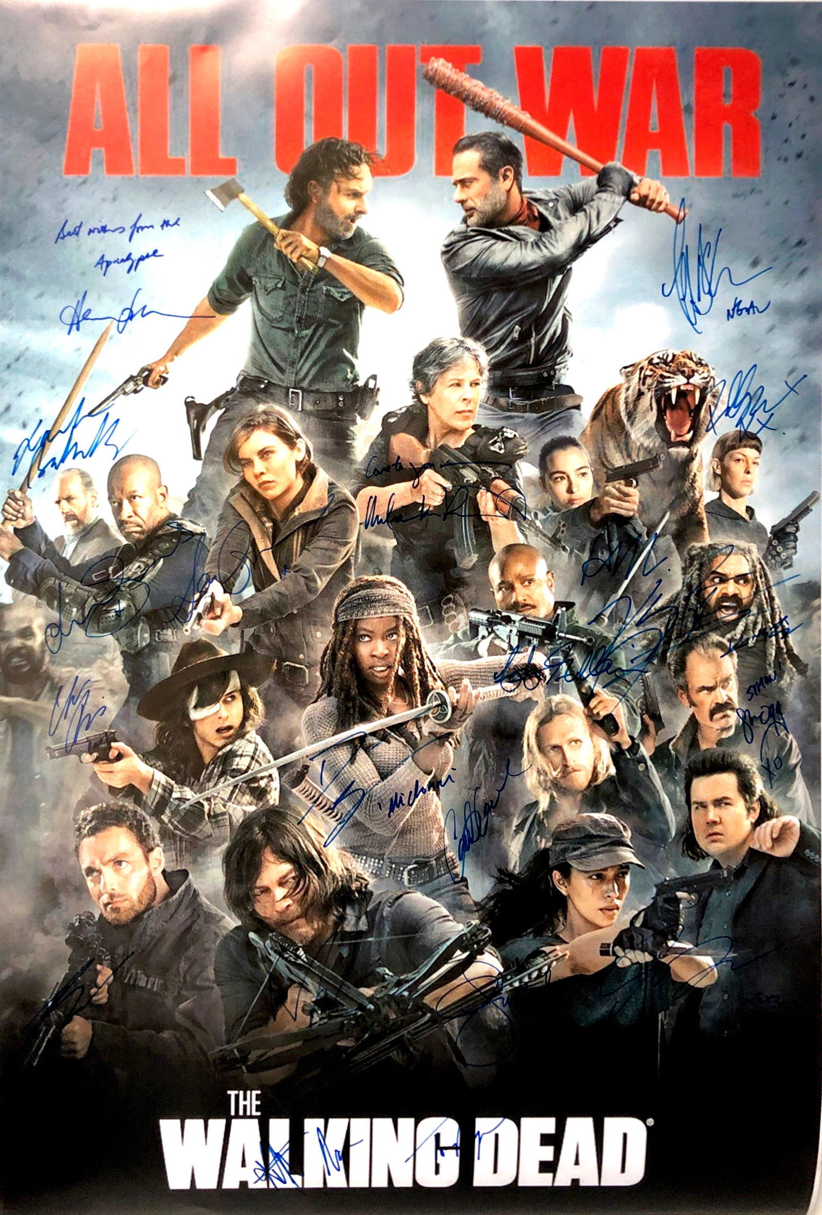 Autograph Signed Walking Dead 8 Poster (1 of 1)