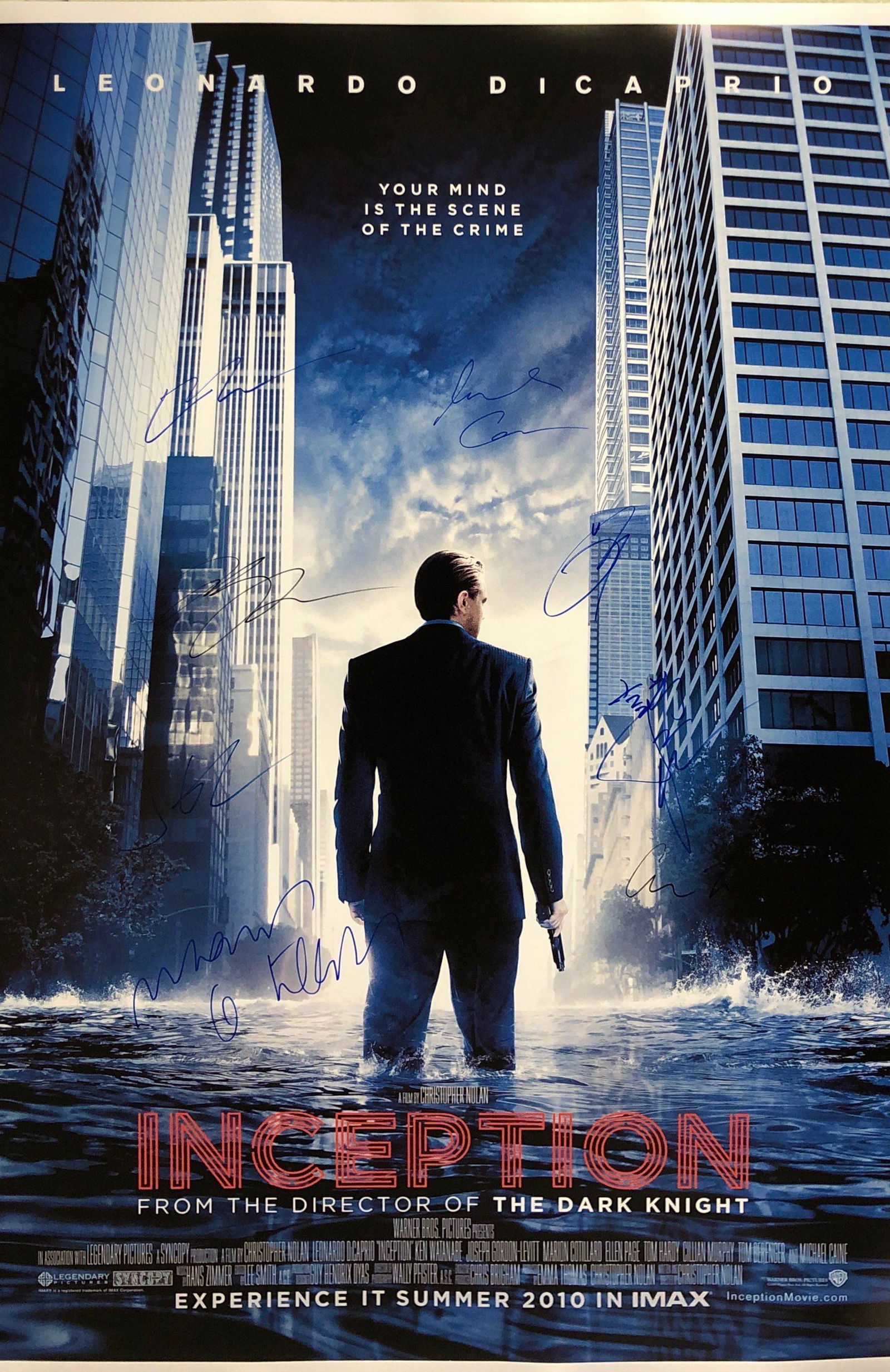 Signed Inception Leonardo DiCaprio Poster (1 of 1)