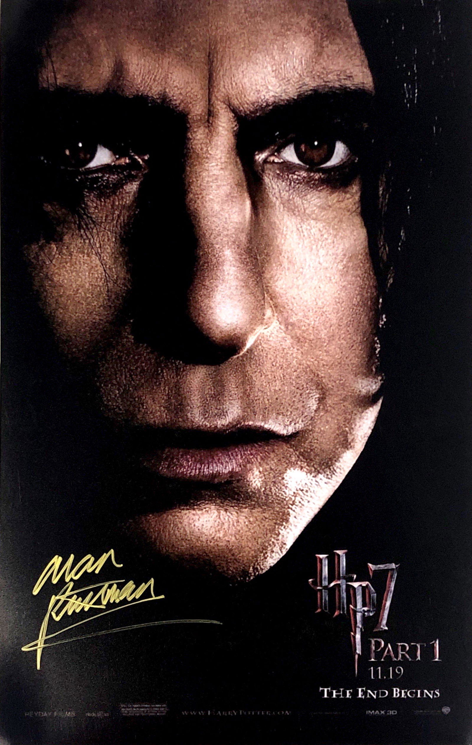 Harry Potter Alan Rickman Autograph Signed Poster (1 of 1)