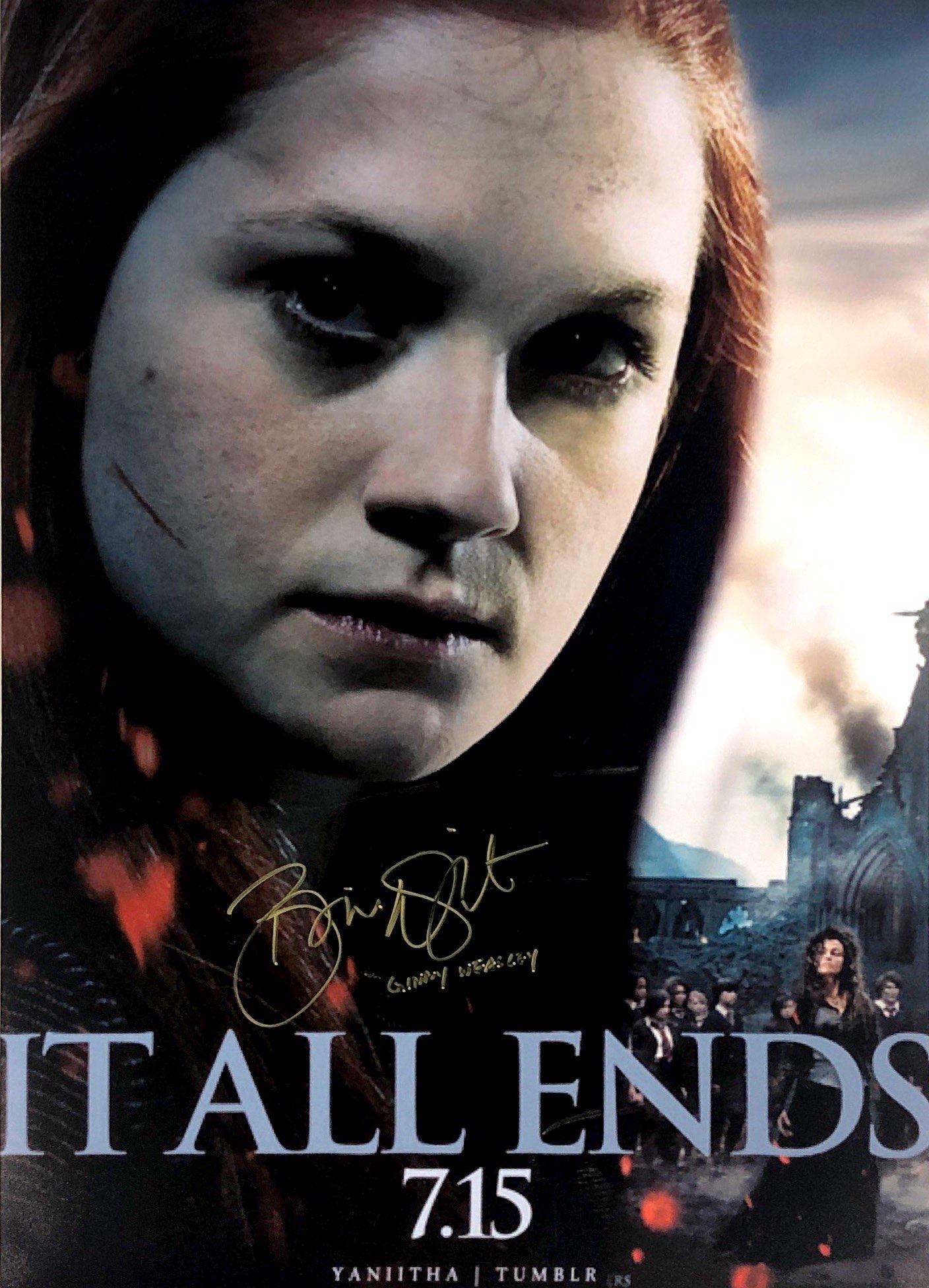 Harry Potter Bonnie Wright Autograph Signed Poster (1 of 1)