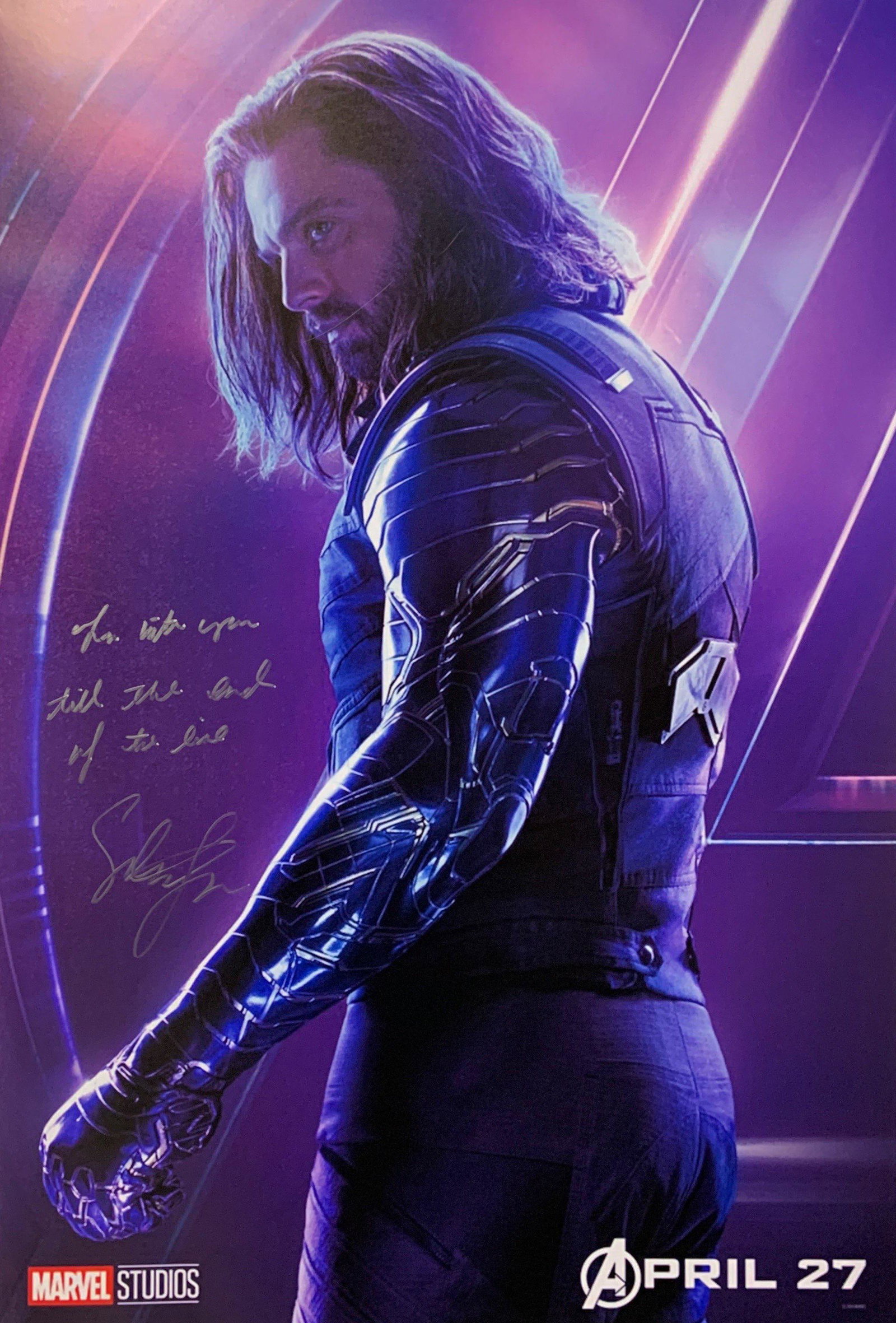 Sebastian Stan Autograph Signed Avengers Poster (1 of 1)