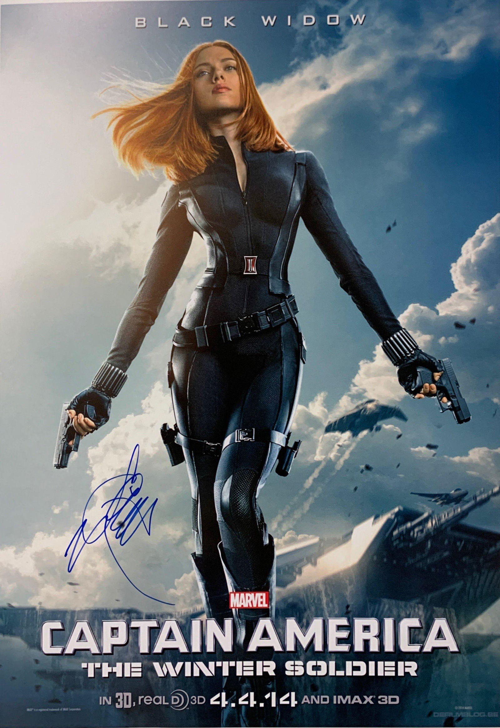 Scarlett Johansson Autograph Signed Avengers Poster (1 of 1)