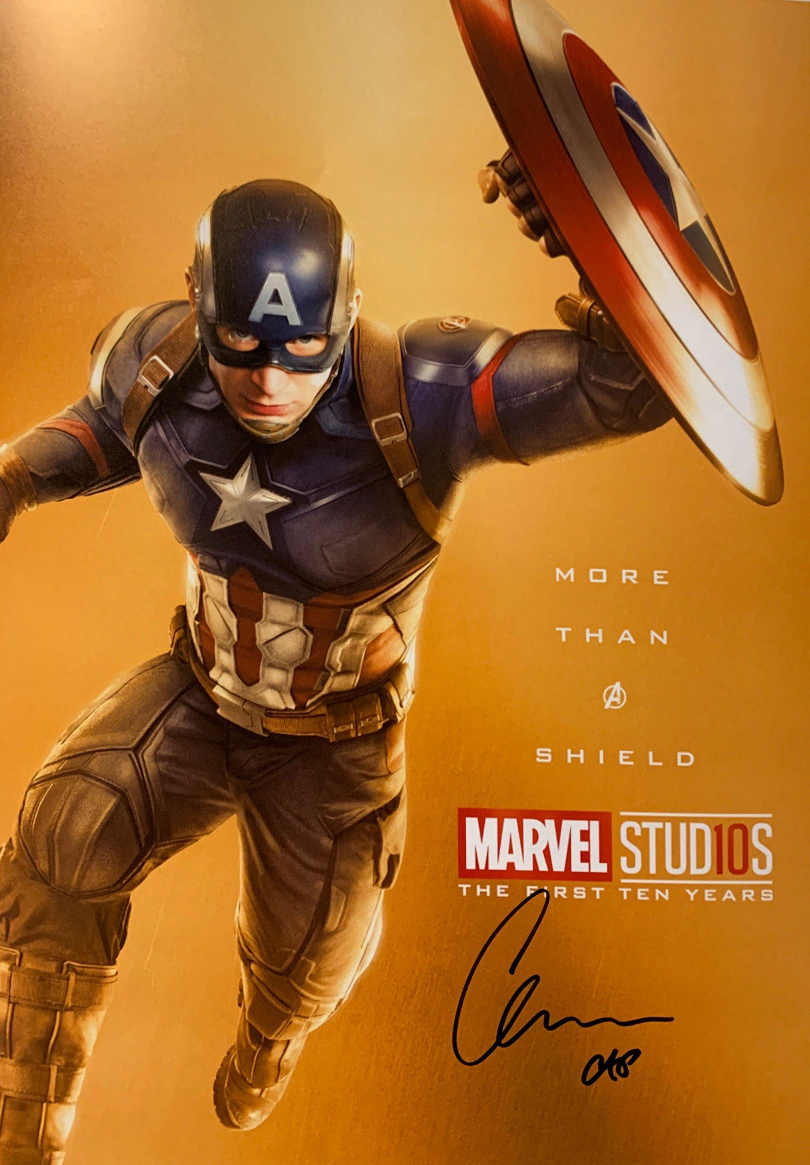 Chris Evans Autograph Signed Avengers Poster (1 of 1)