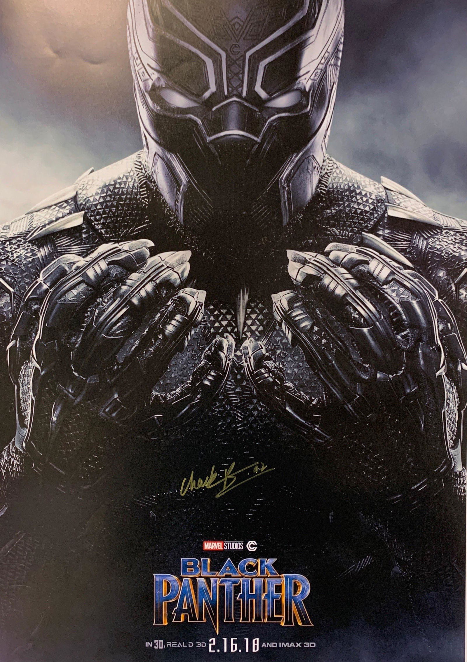 Chadwick Boseman Autograph Signed Black Panther Poster (1 of 1)