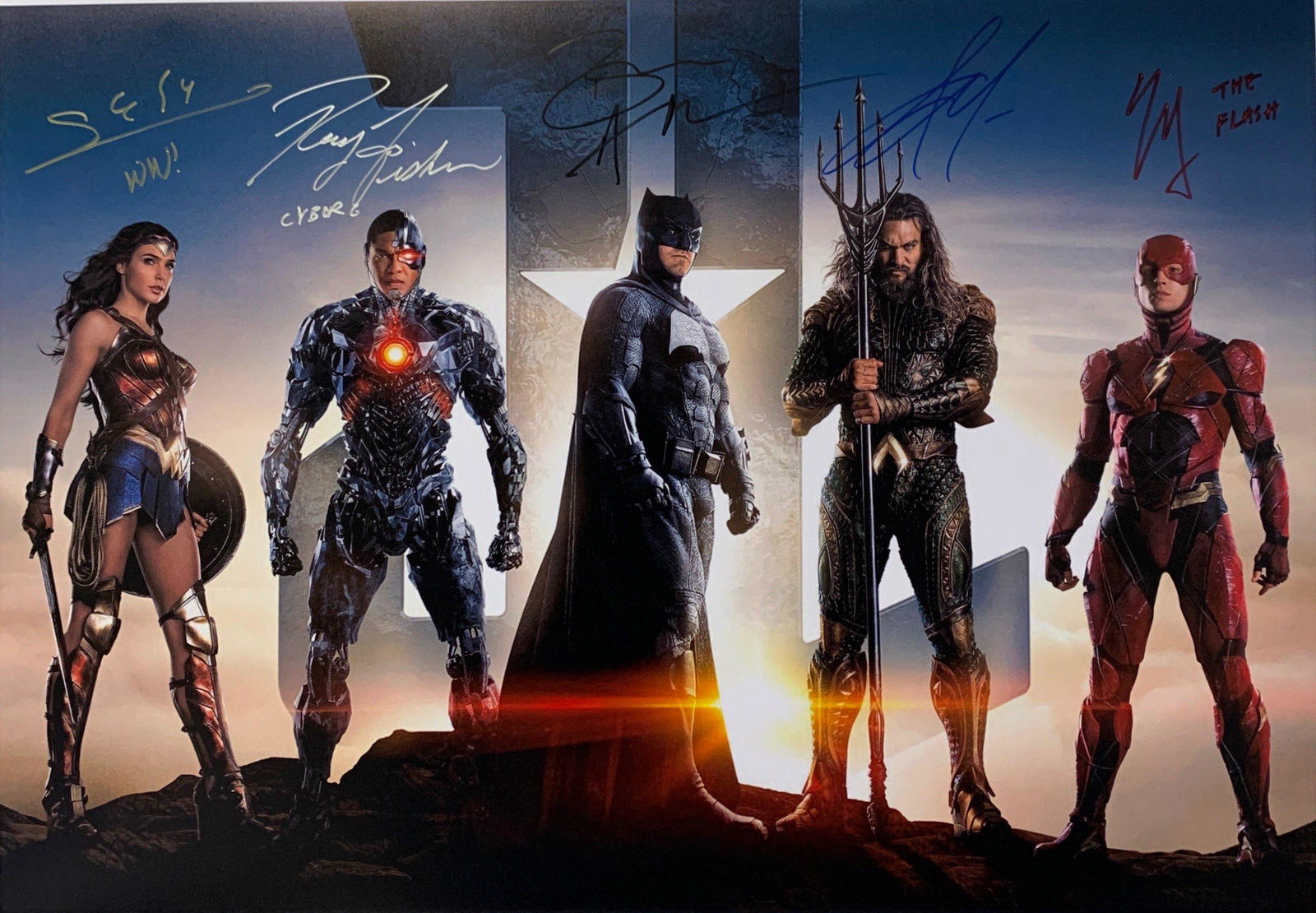 Gal Gadot Autograph Signed Justice League Poster (1 of 1)