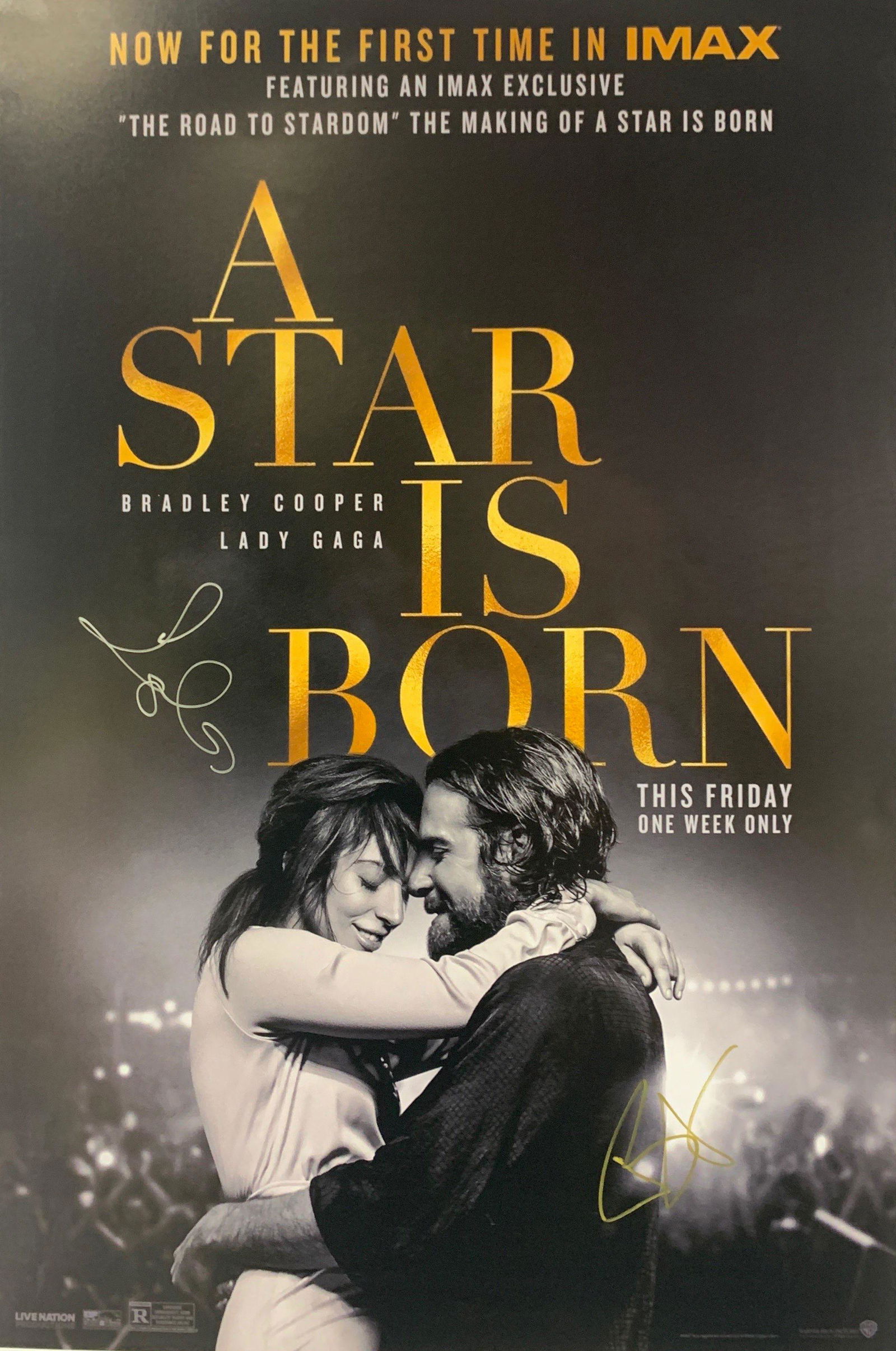 Lady Gaga Autograph Signed A Star is Born Poster (1 of 1)