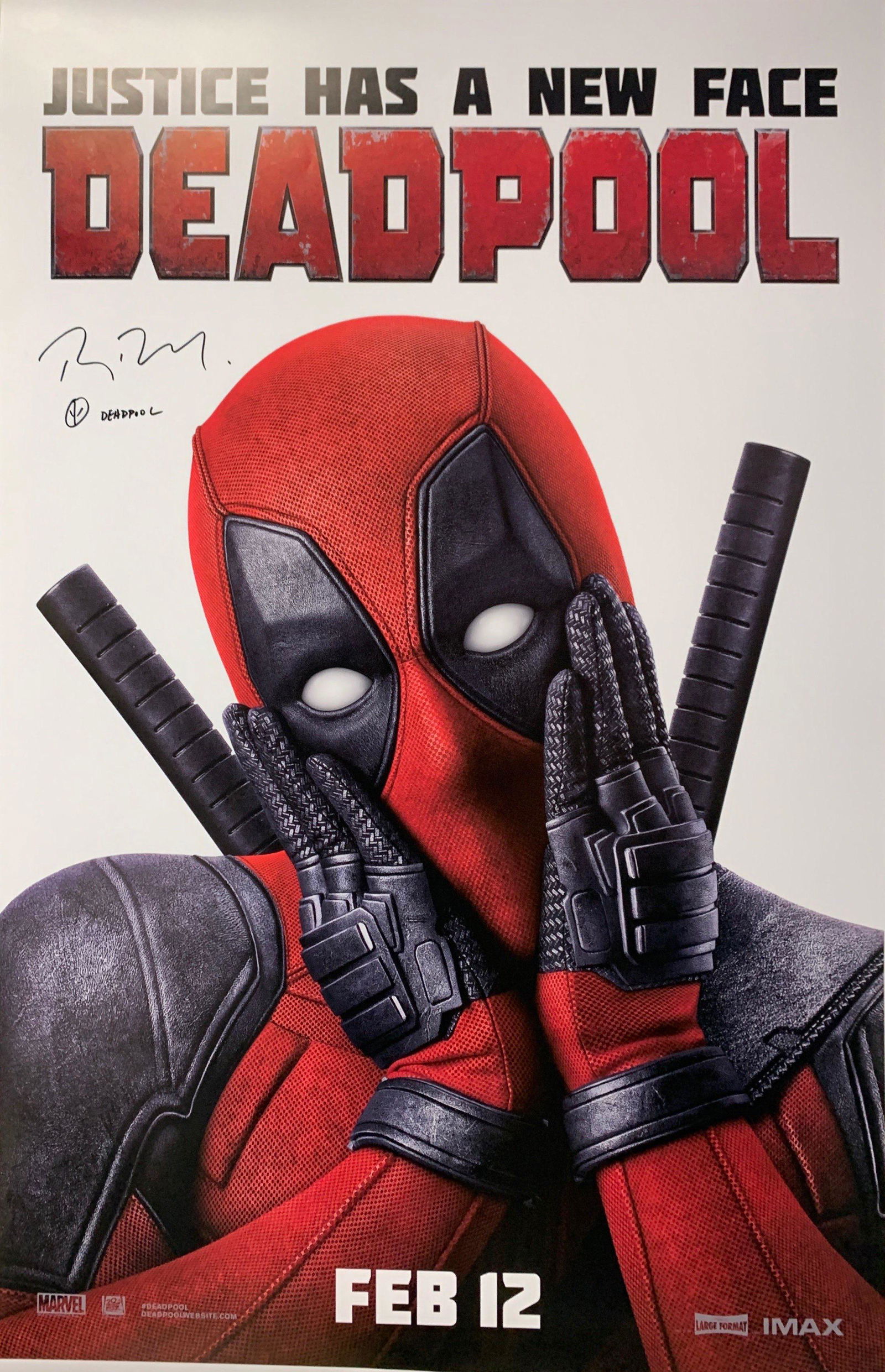 Ryan Reynolds Autograph Signed Deadpool Poster (1 of 1)