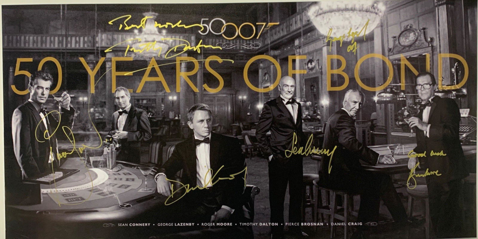 Autograph Signed 50 Years of Bond Poster (1 of 1)