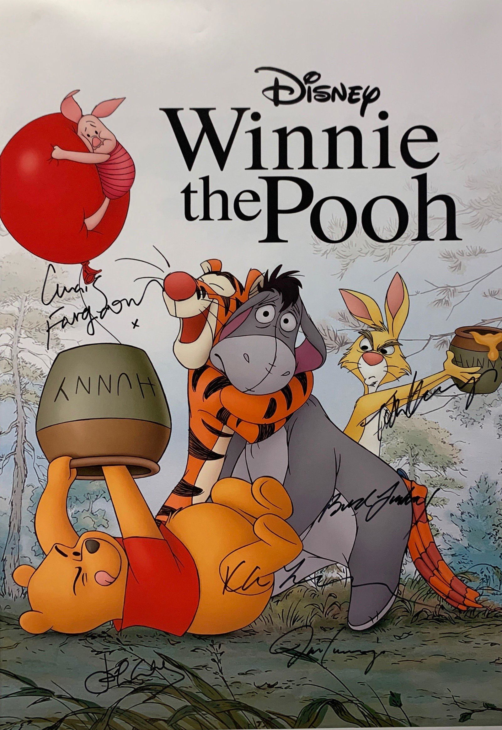 Autograph Signed Winnie the Pooh Poster (1 of 1)