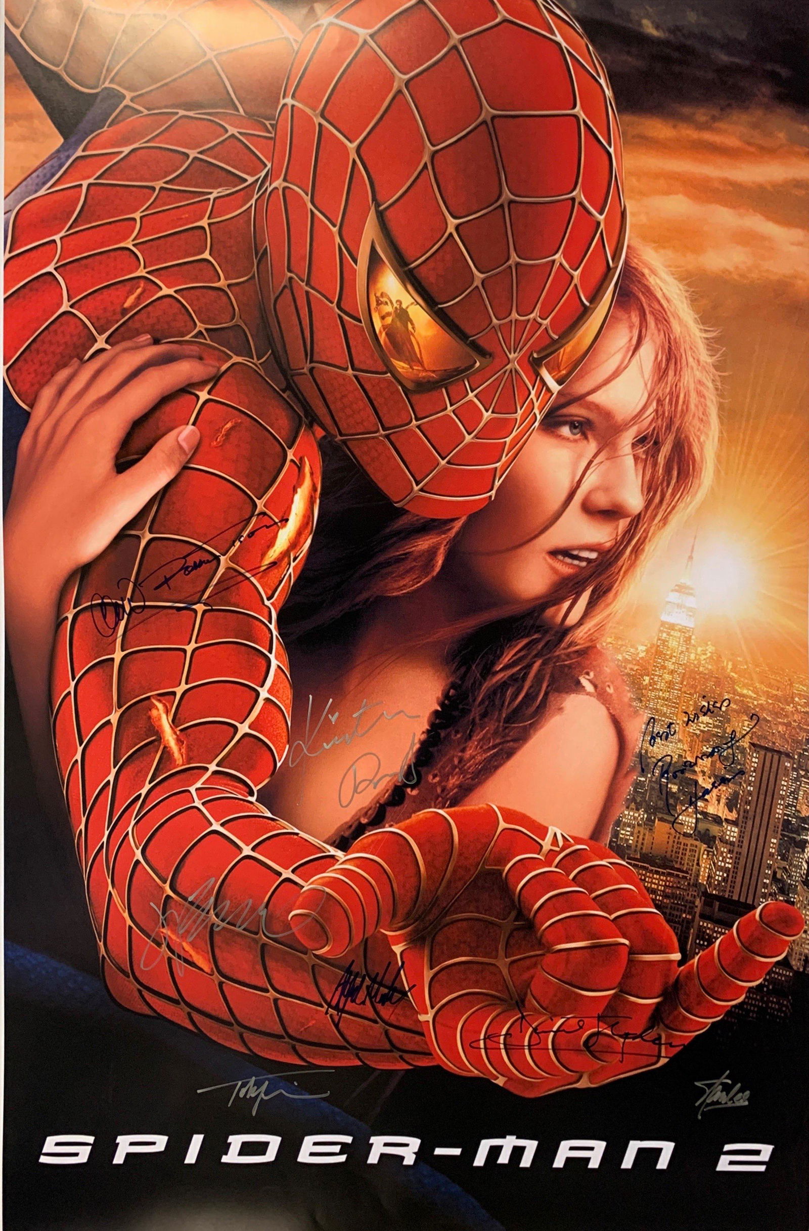 Autograph Signed Spiderman 2 Poster (1 of 1)