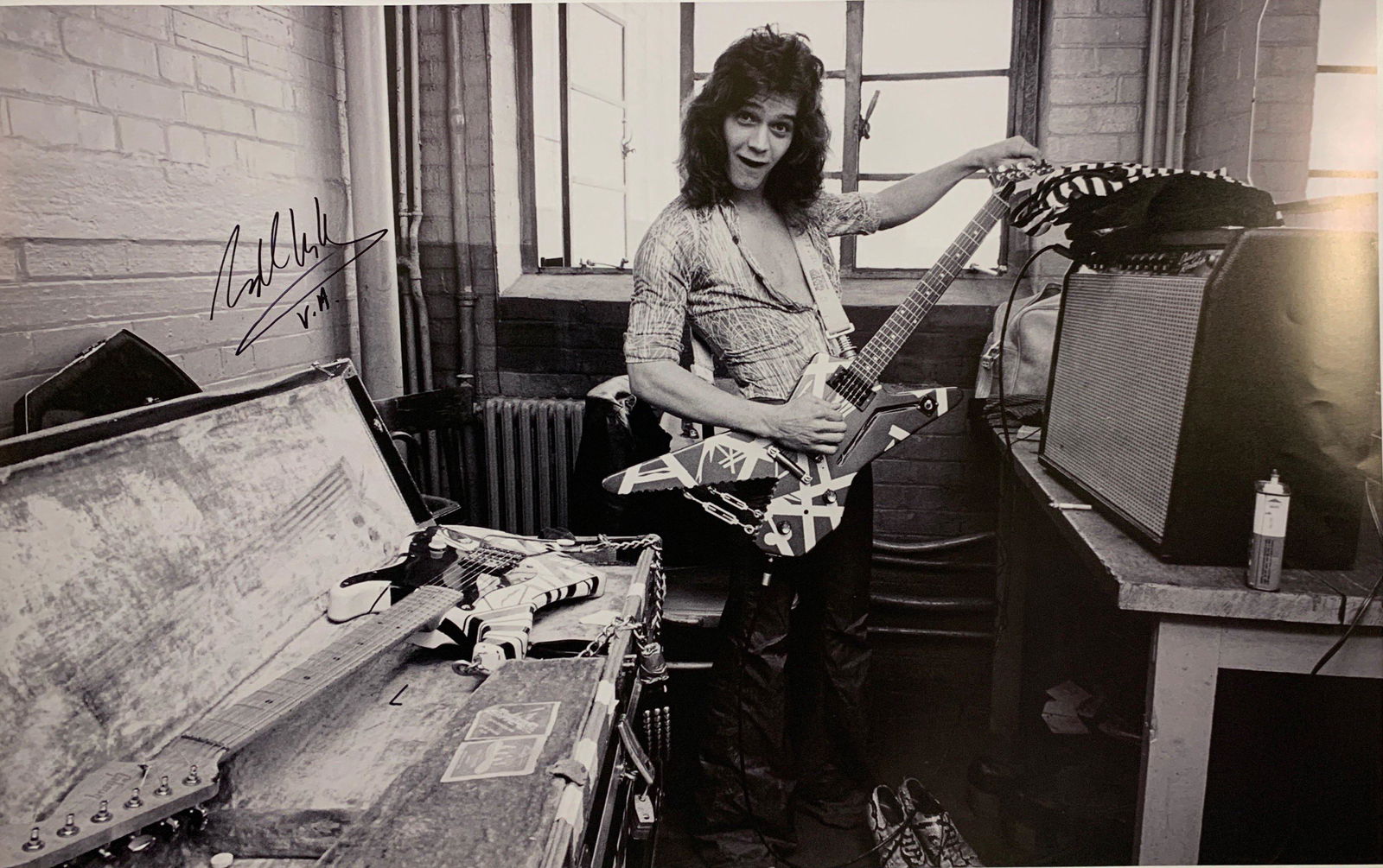 Autograph Signed Eddie Van Halen Poster (1 of 1)