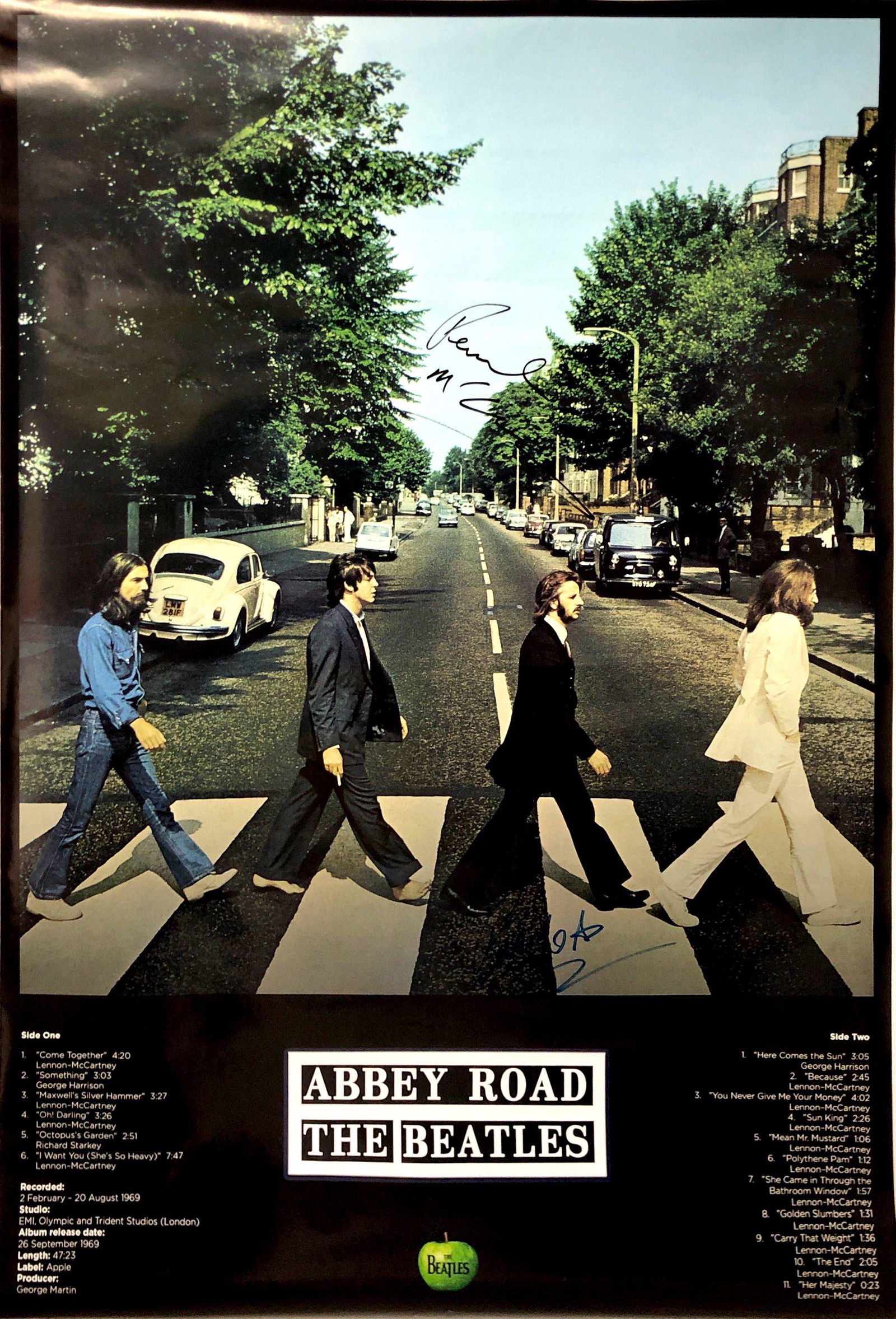 Autograph Signed Beatles Ringo Starr Poster OFFICIAL (1 of 1)