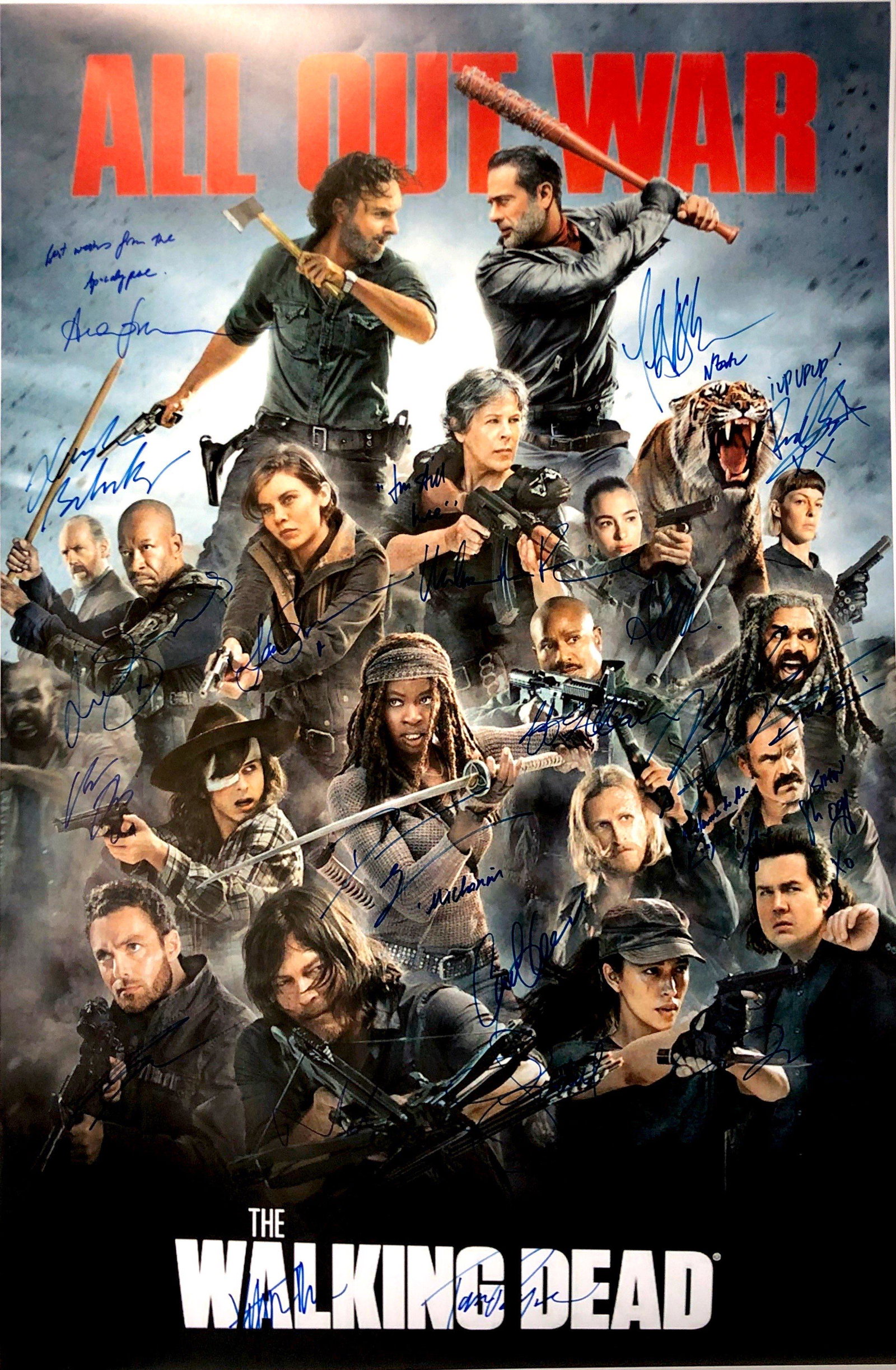 Autograph Signed Walking Dead 8 Poster (1 of 1)