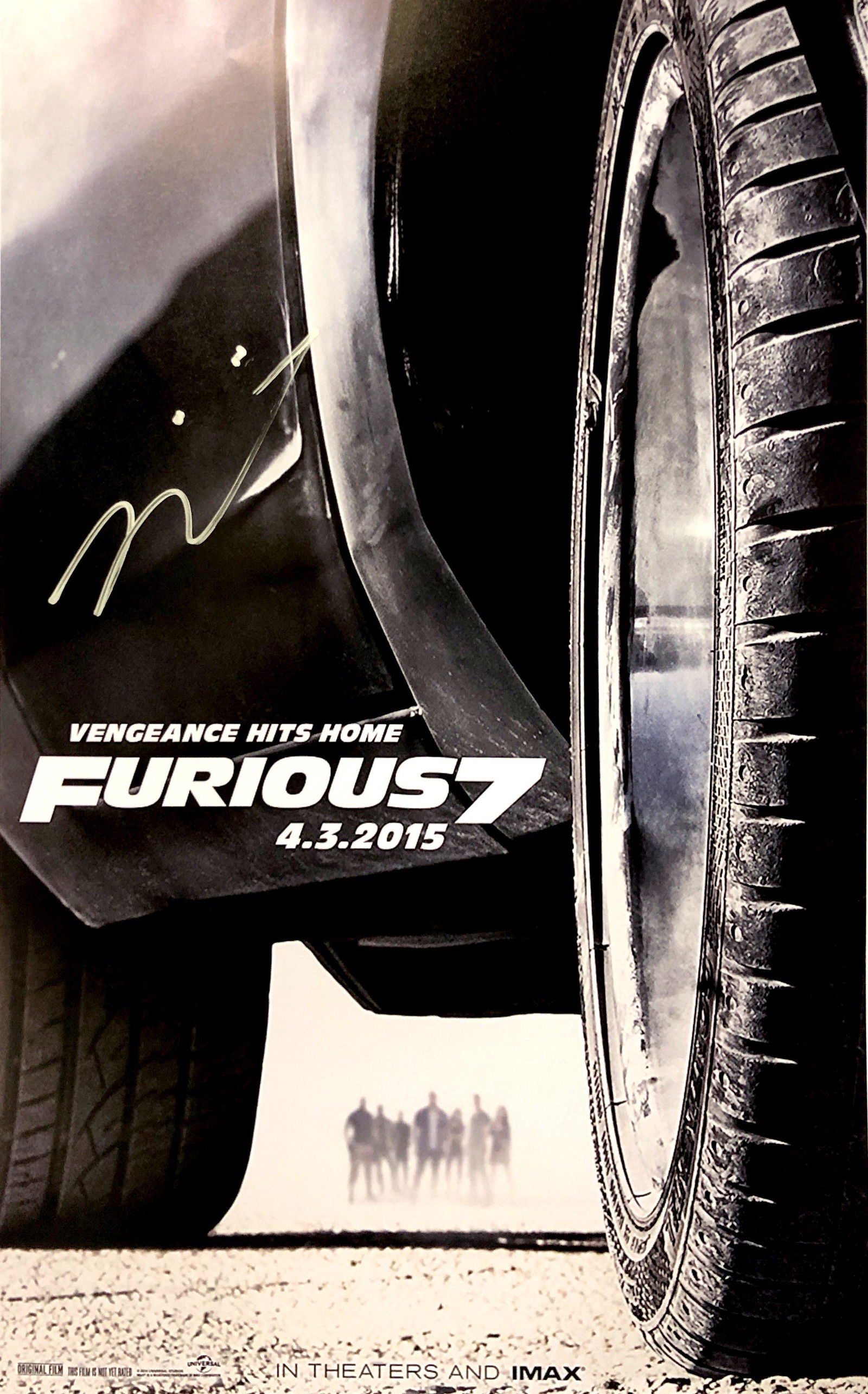 Autograph Signed Fast and Furious 7 Poster (1 of 1)