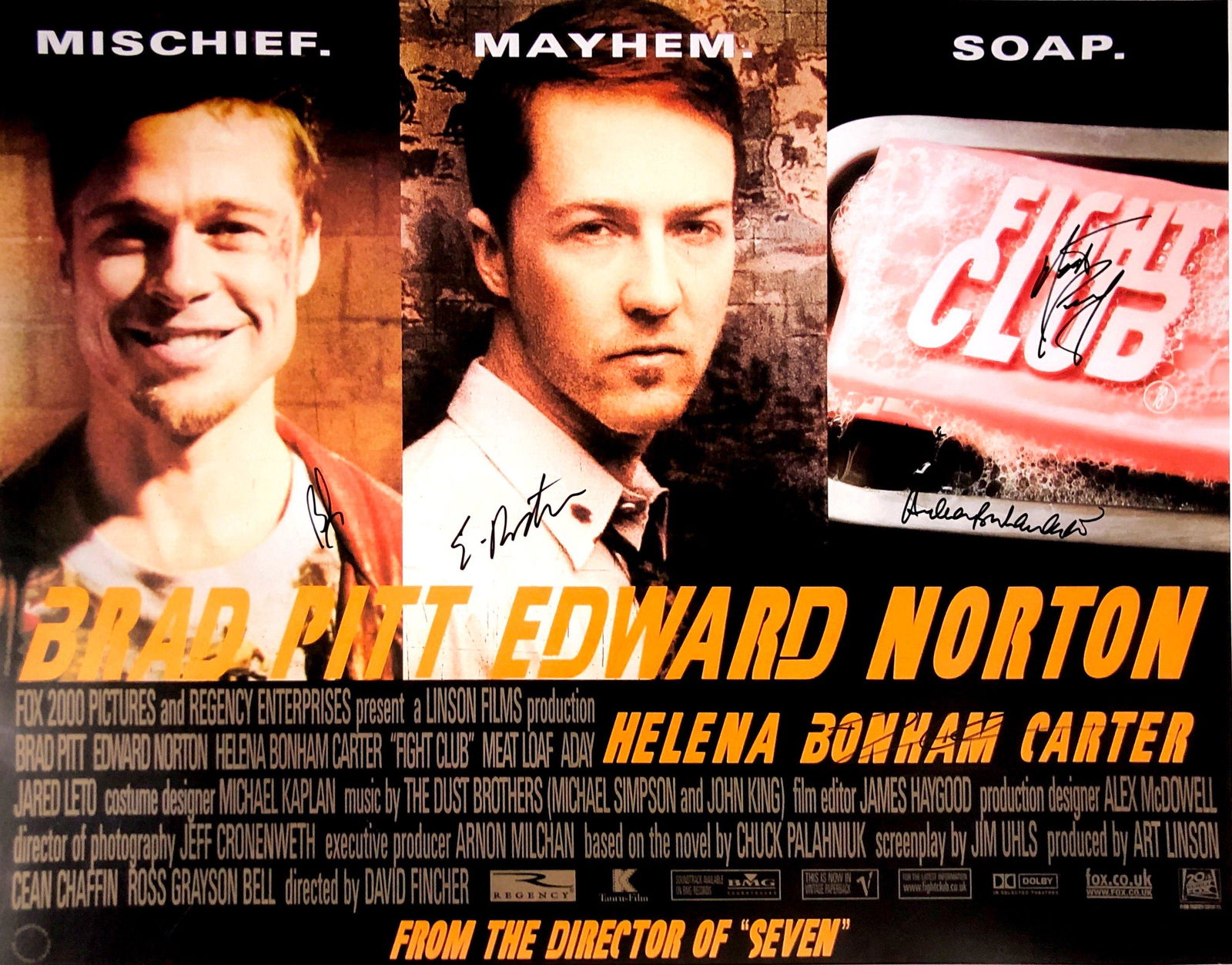 Autograph Signed Fight Club Poster (1 of 1)