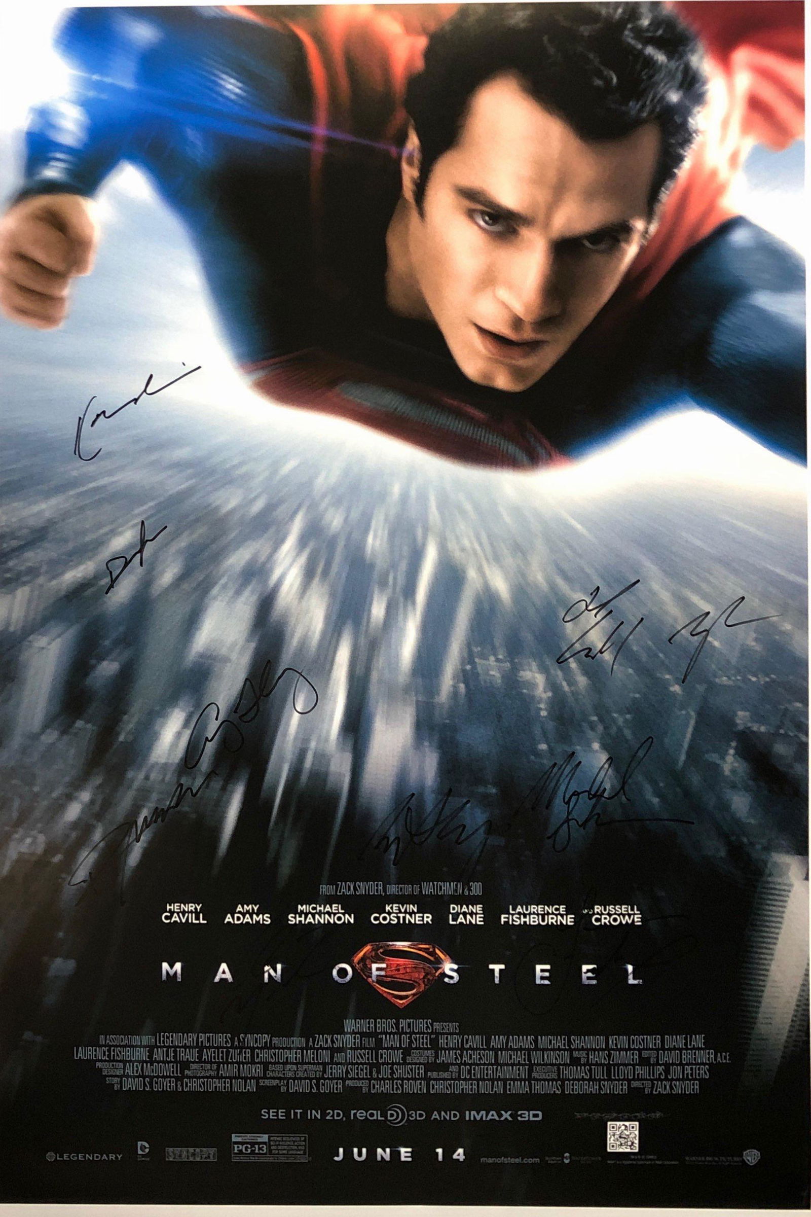 Signed Man of Steel Poster Henry Cavill Amy Adams (1 of 1)