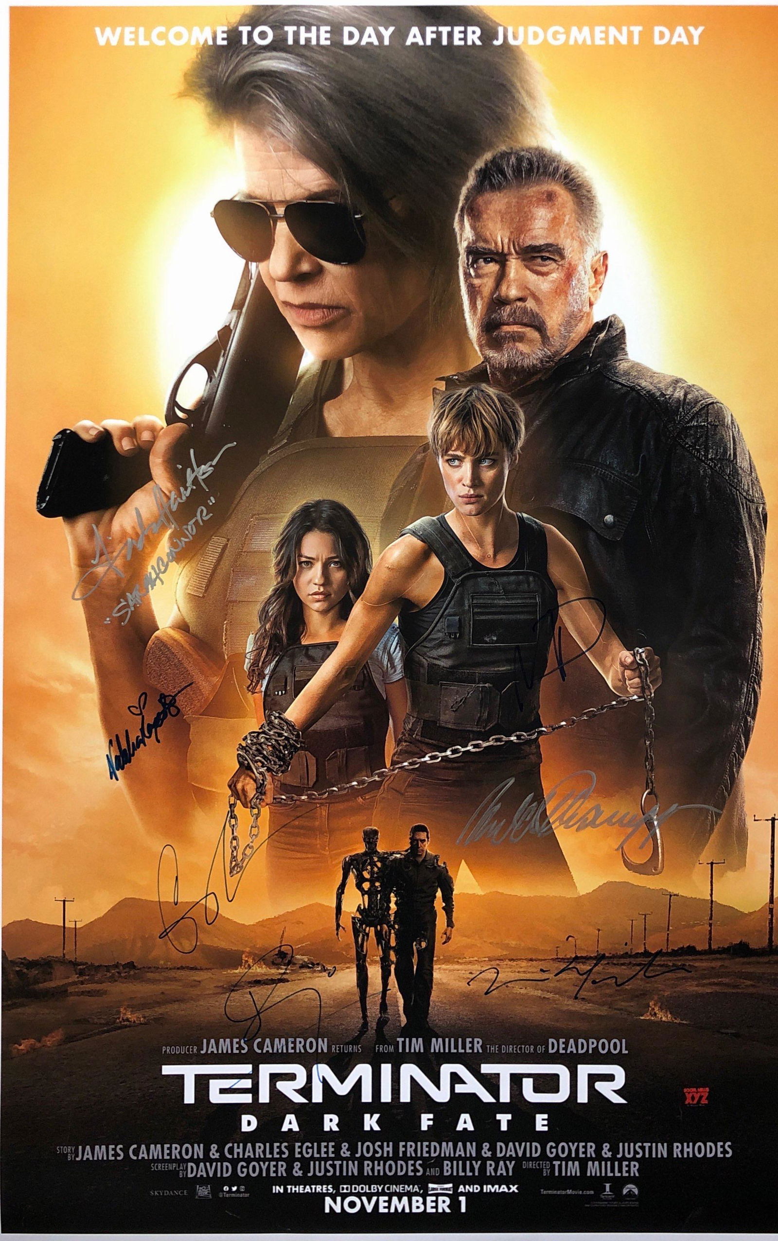 Signed Terminator Dark Fate Poster Arnold (1 of 1)