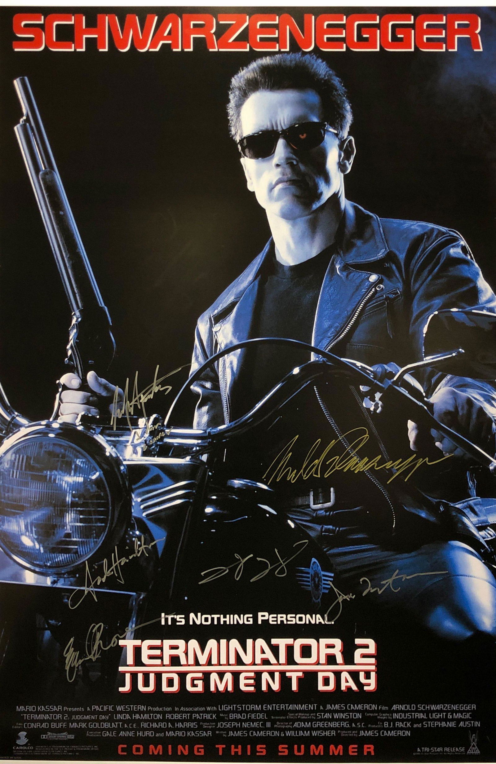 Signed Terminator Judgement Day Poster Arnold (1 of 1)