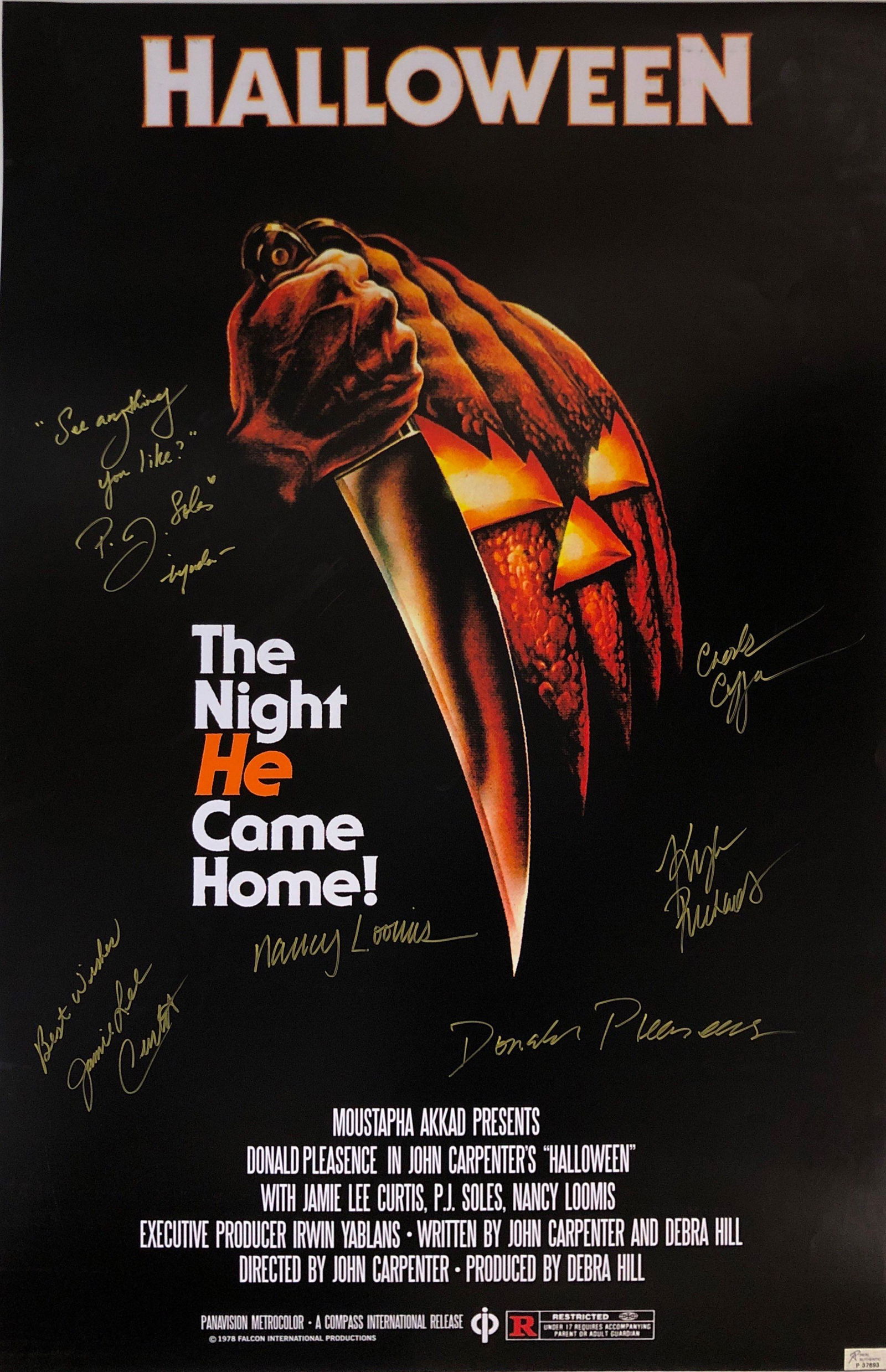 Halloween Jamie Lee Curtis Signed Poster (1 of 1)