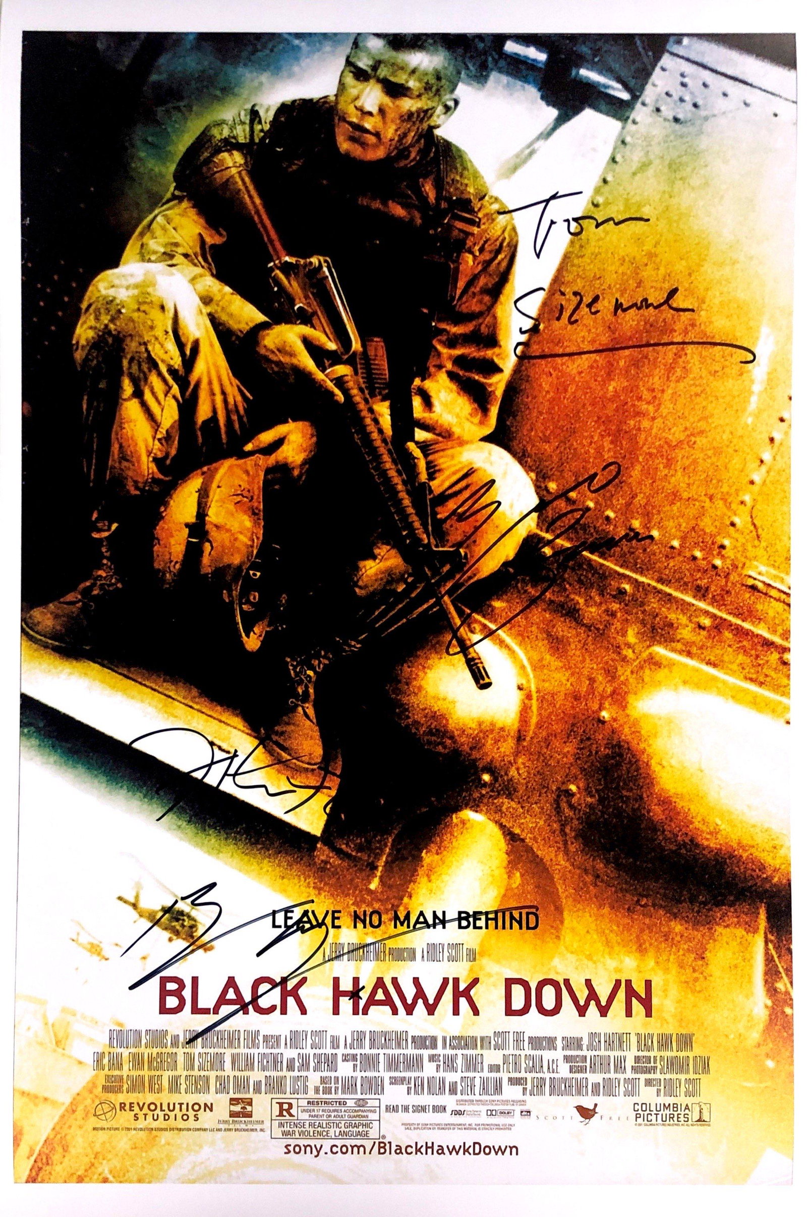 Ewan Mcgregor Autograph Signed Black Hawk Down Poster (1 of 1)