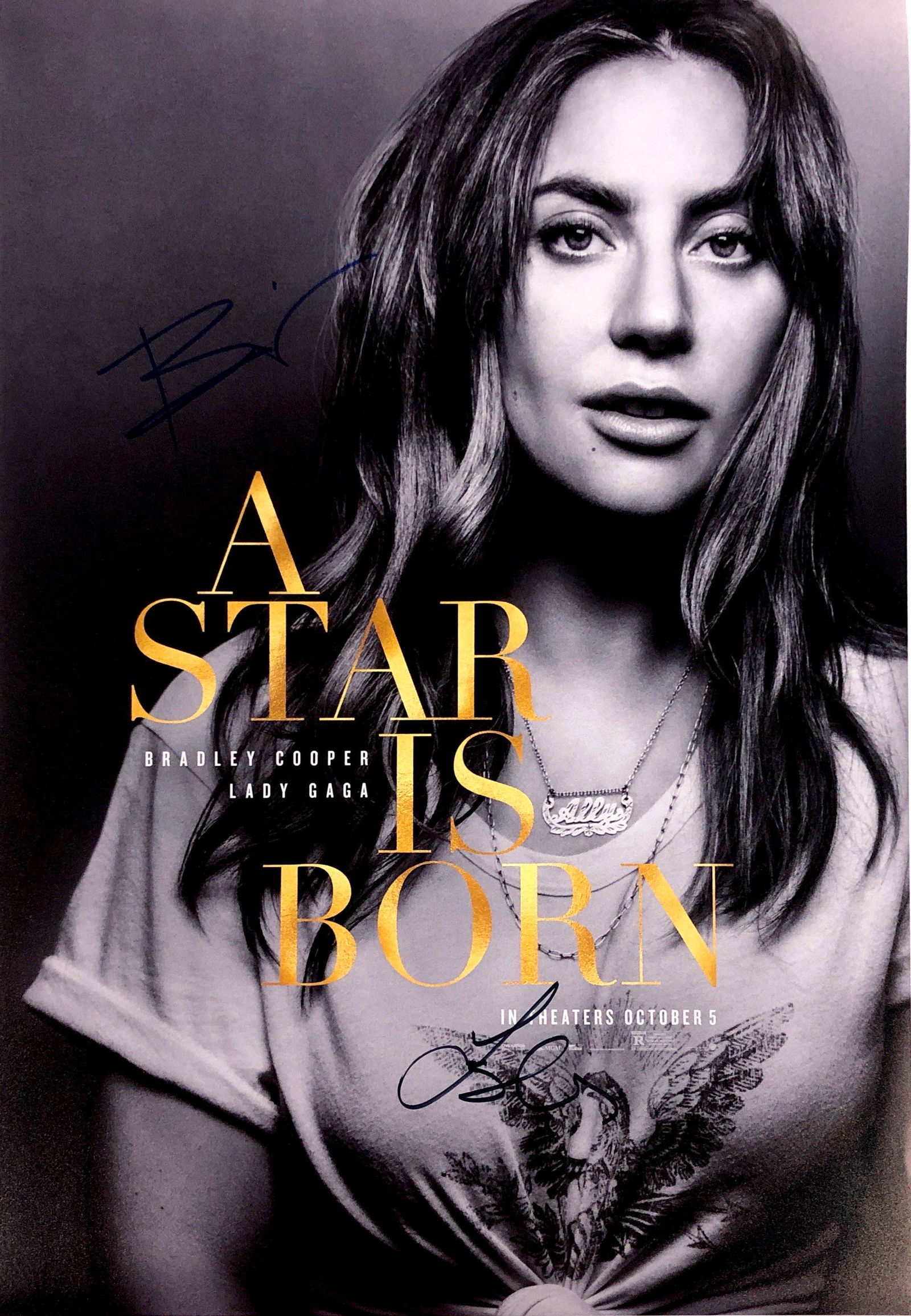 Lady Gaga Bradley Cooper Autograph Signed A Star is (1 of 1)