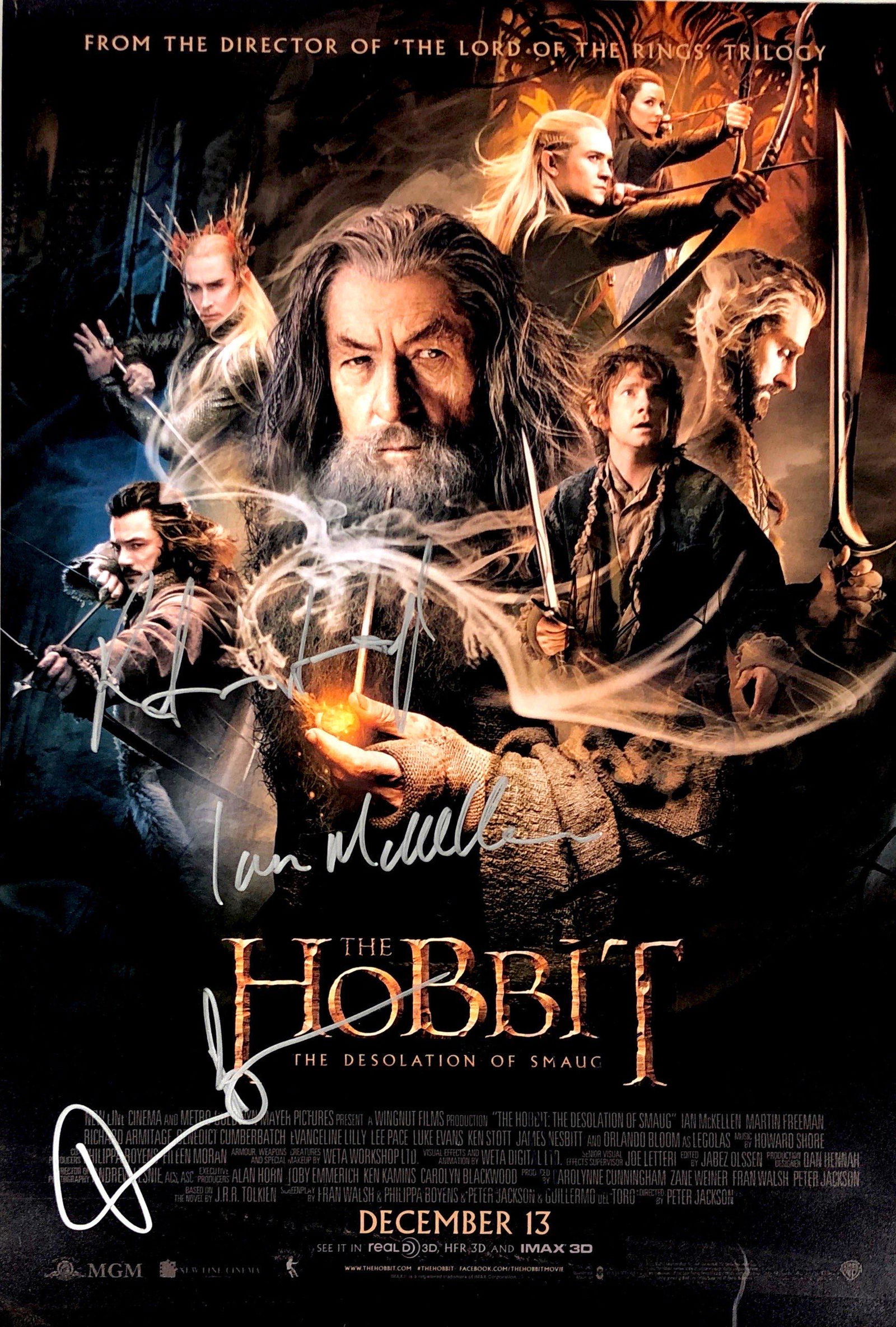 Martin Freeman Orlando Bloom Autograph Signed Hobbit (1 of 1)