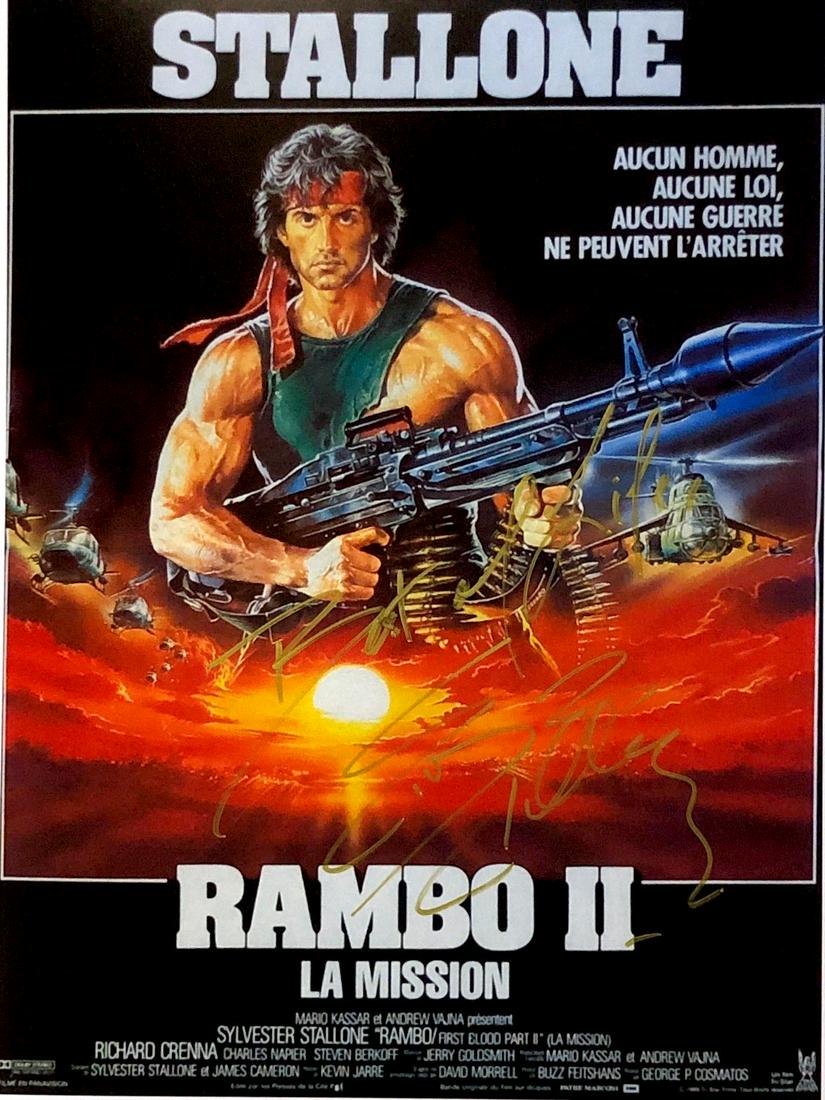 Sylvester Stallone Autograph Signed Rambo Poster (1 of 1)