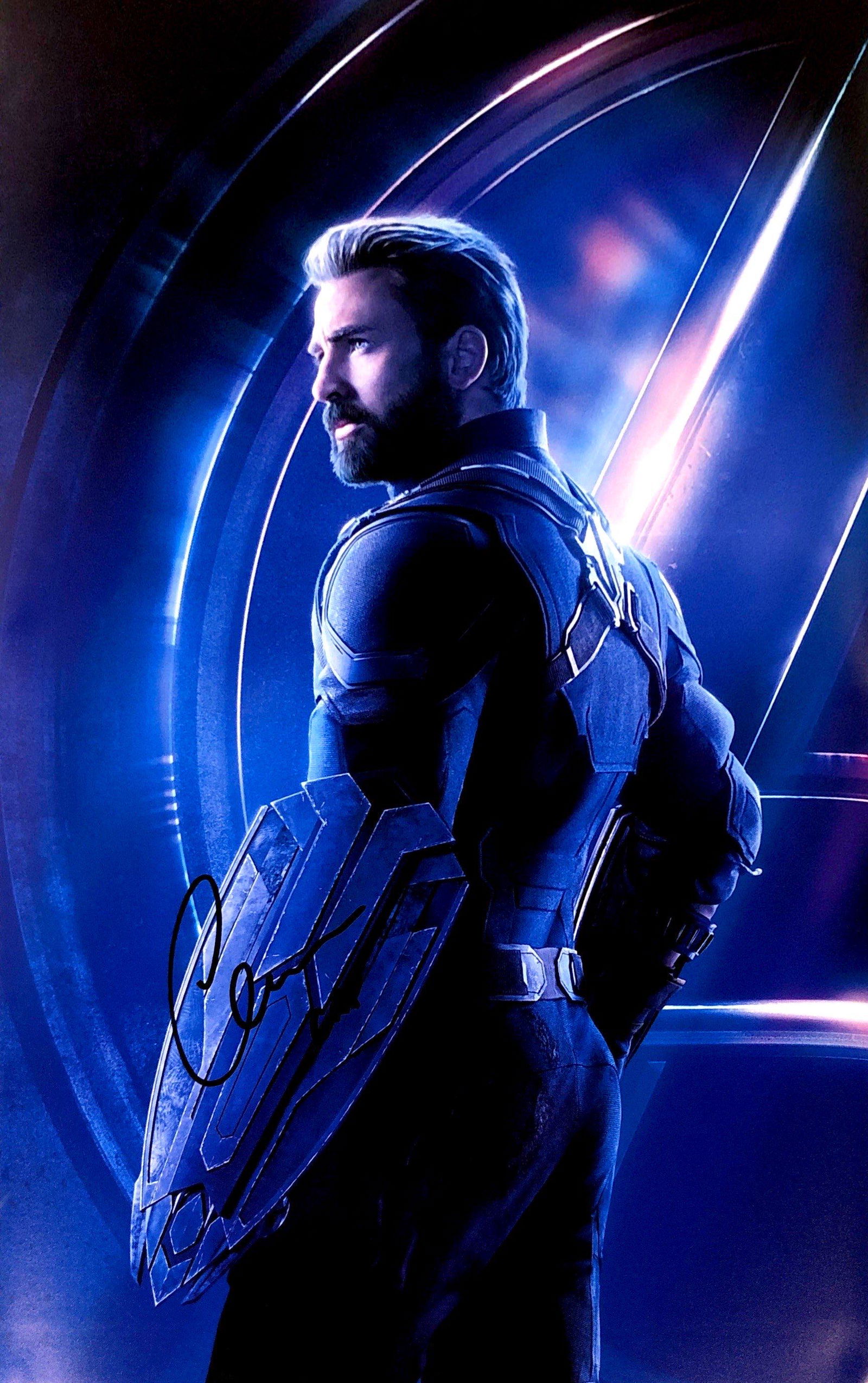 Chris Evans Autograph Signed Avengers Poster (1 of 1)