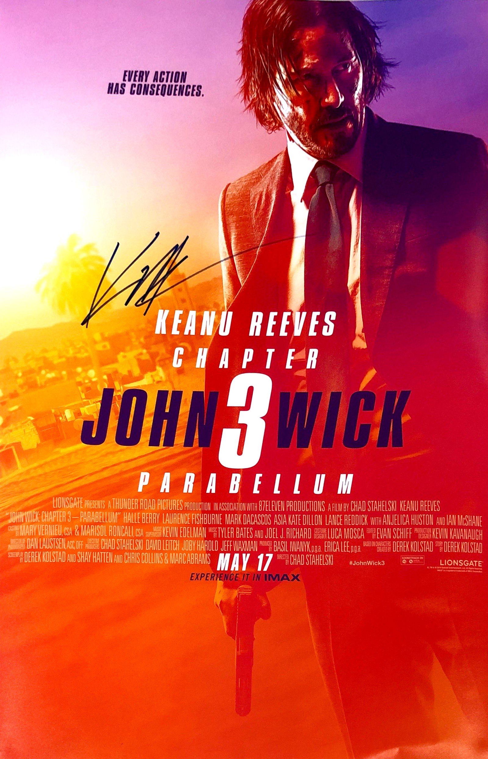 Keanu Reeves Autograph Signed John Wick Poster (1 of 1)