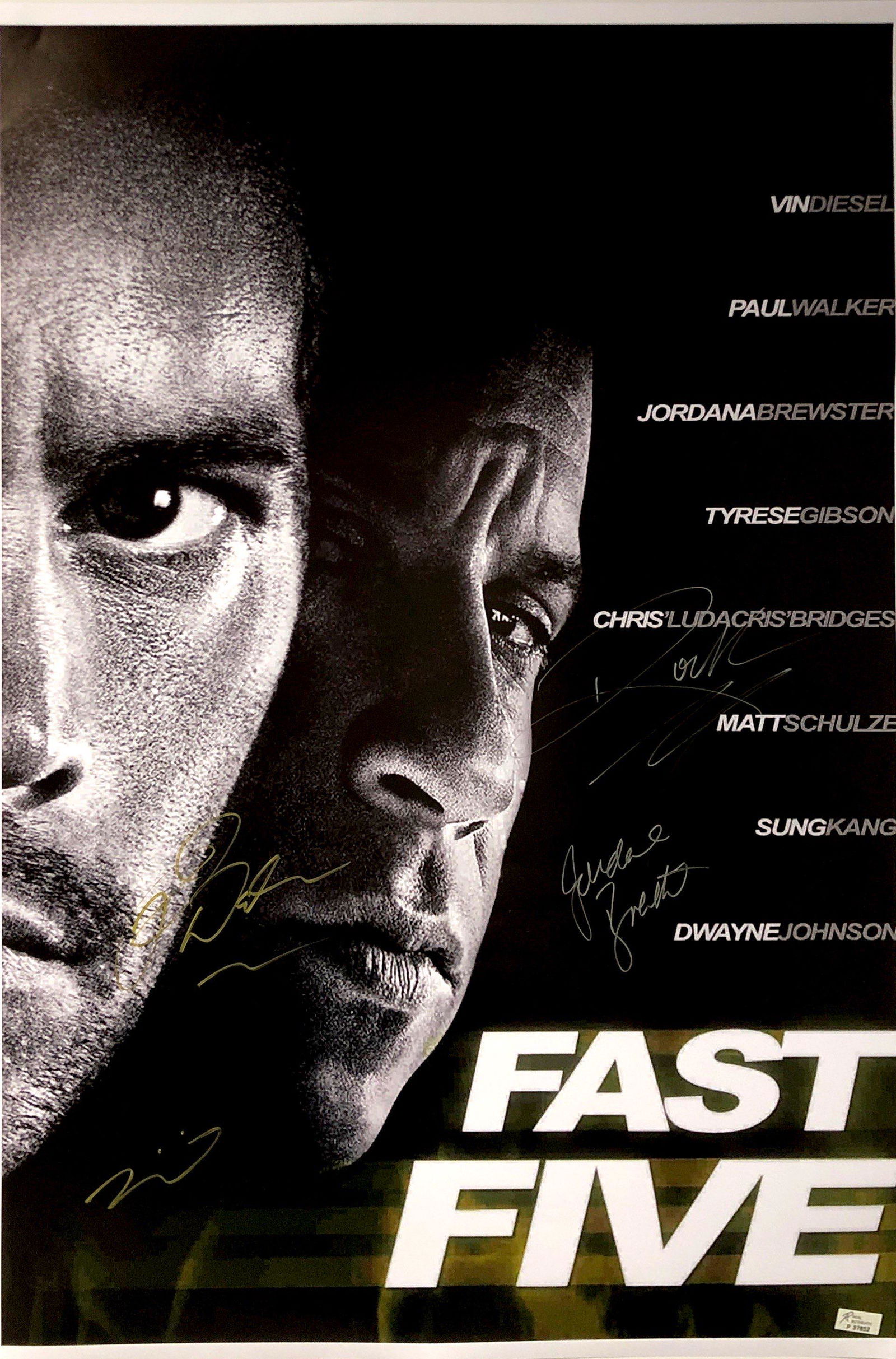 Paul Walker Autograph Signed Fast Furious Poster Vin (1 of 1)
