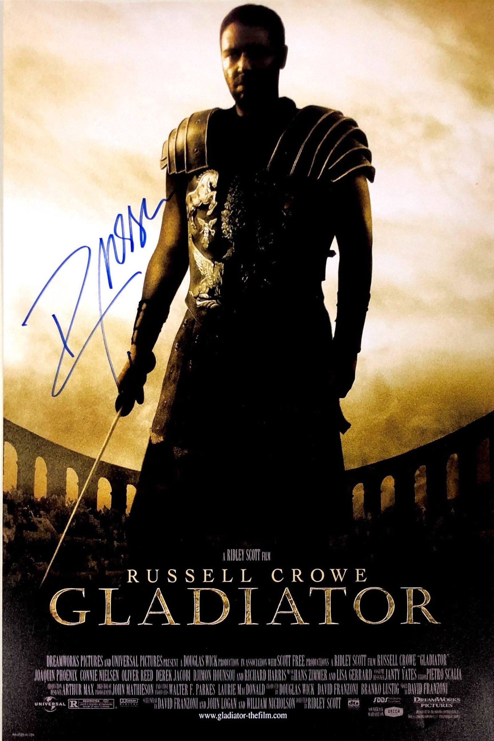 Russell Crowe Autograph Signed Gladiator Poster (1 of 1)