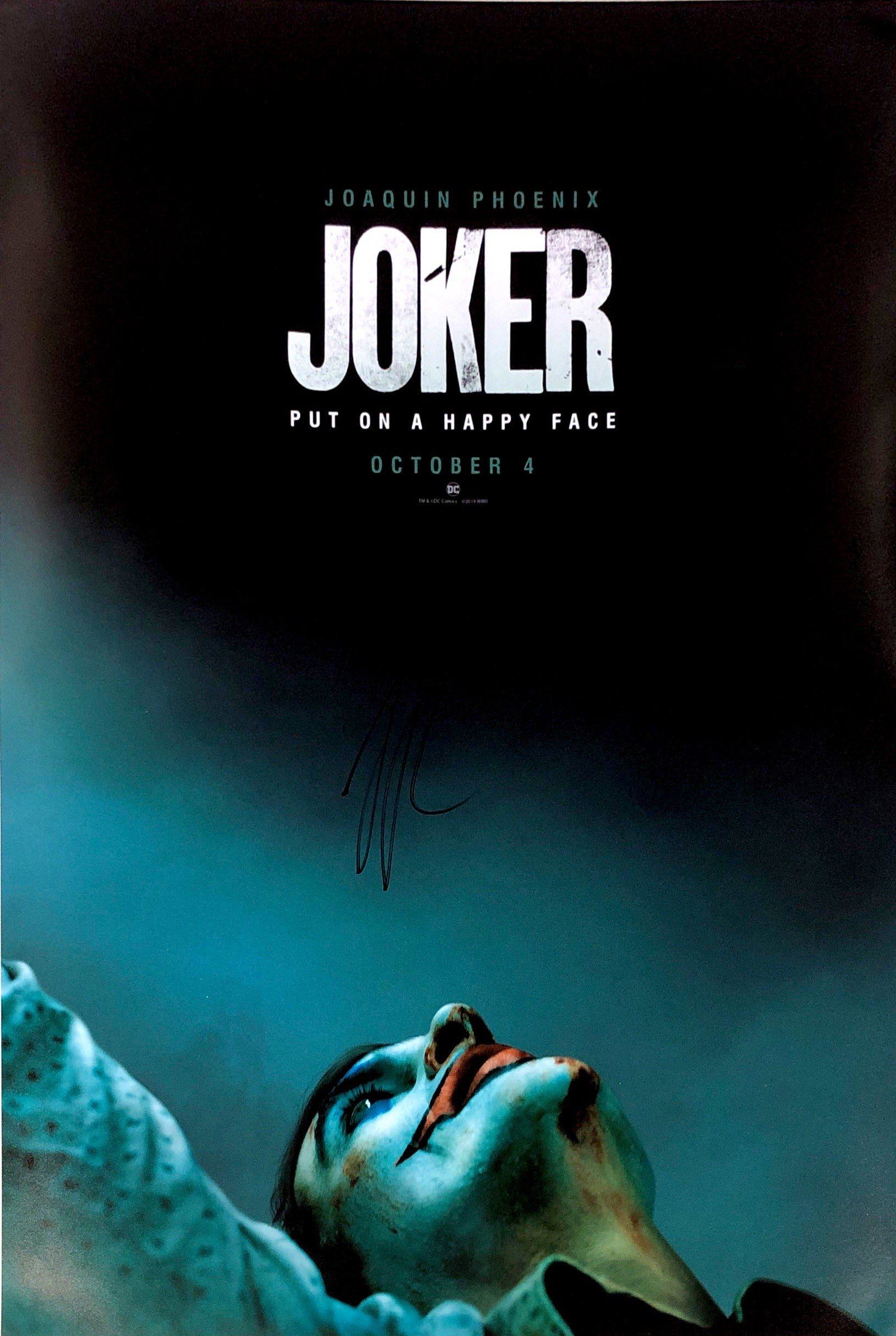 Joaquin Phoenix Autograph Signed Joker Poster (1 of 1)
