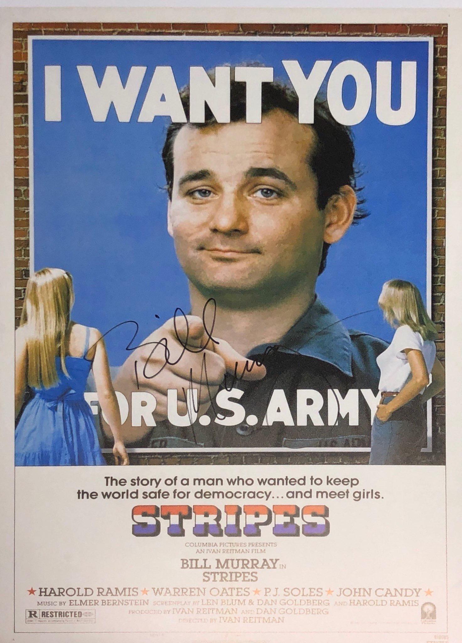 Bill Murray Autograph Signed Stripes Poster (1 of 1)