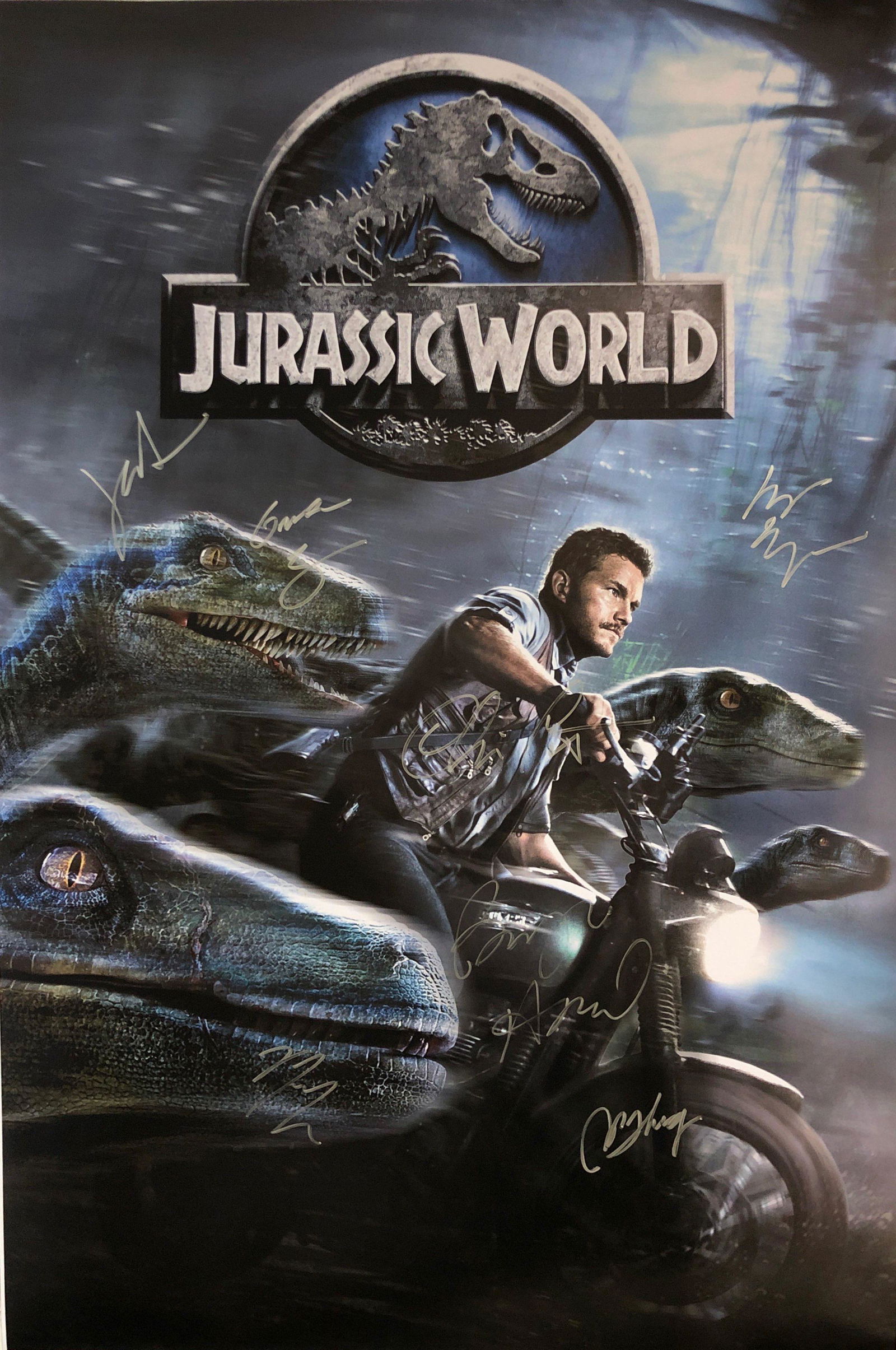 Chris Pratt Autograph Signed Jurassic World Poster (1 of 1)