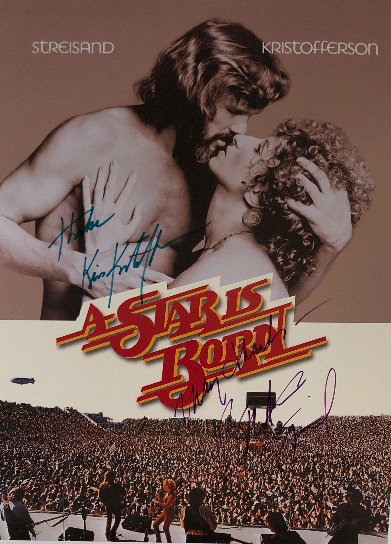 Barbra Streisand Autograph Signed A Star is Born Poster (1 of 1)