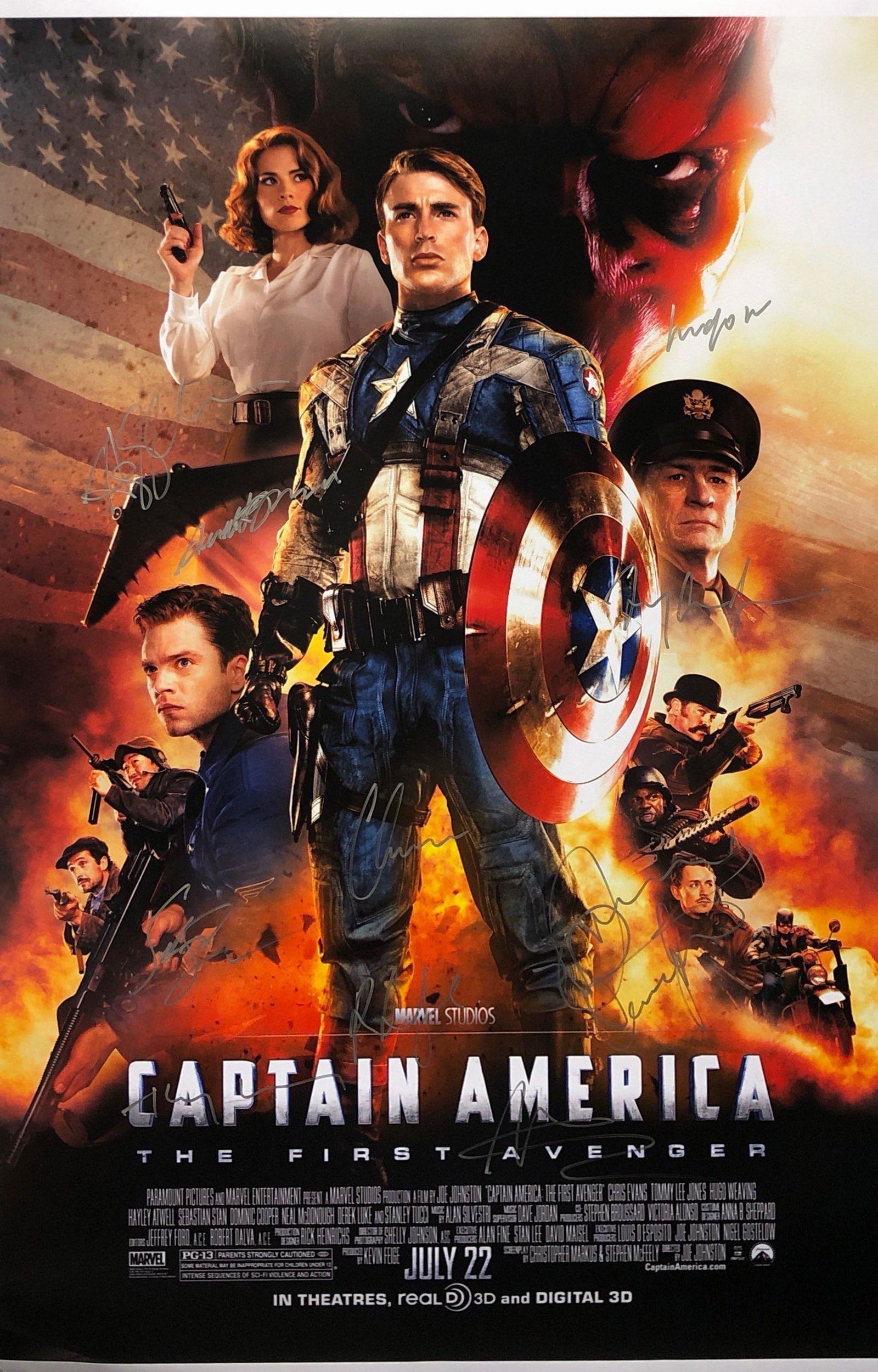 Captain America First Avenger Poster Chris Evans (1 of 1)