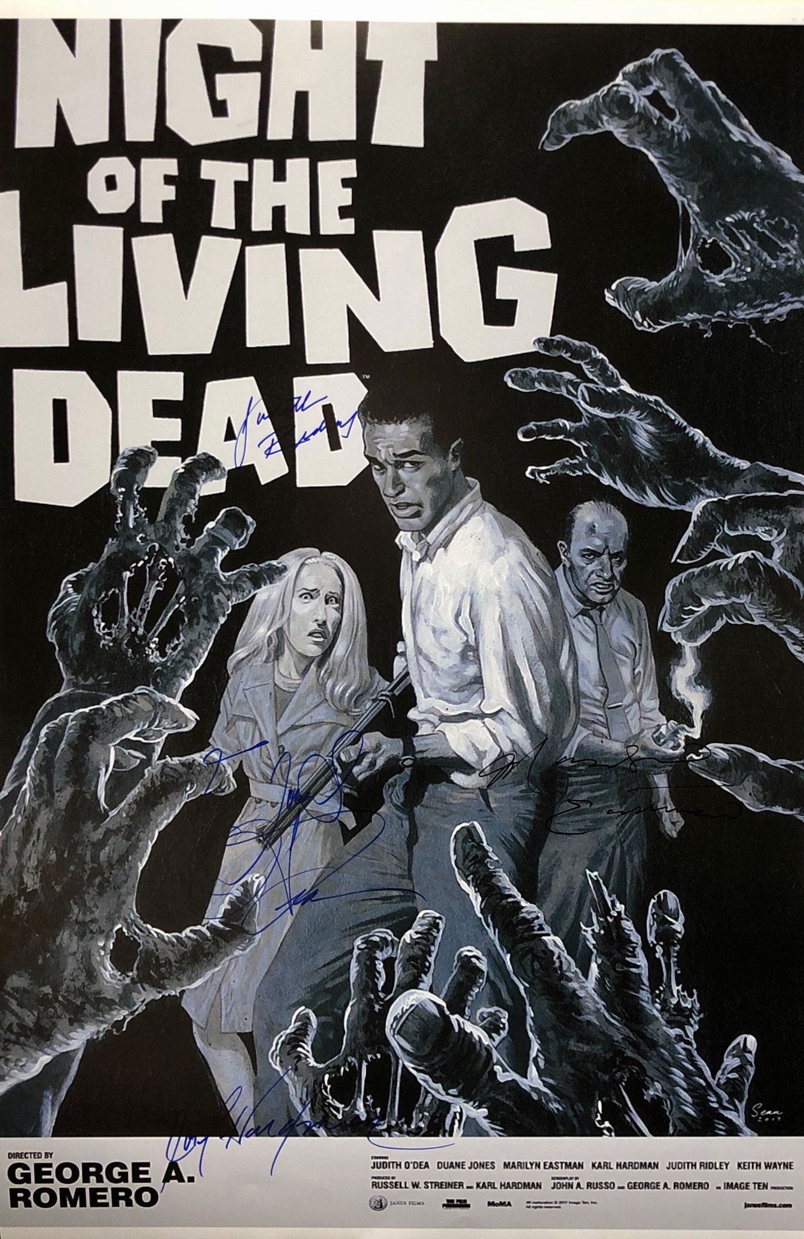 Night of Living Dead Judith O'Dea Poster Autographed (1 of 1)