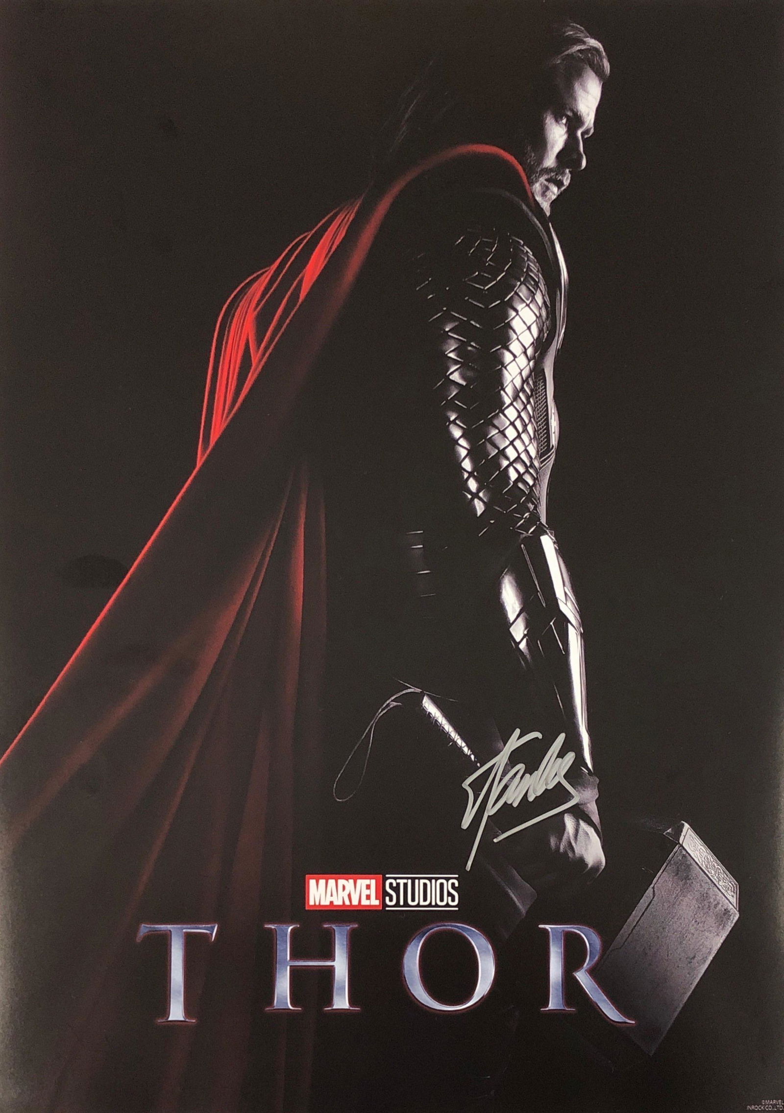 Marvel Thor Mini Poster Stan Lee Signed (1 of 1)